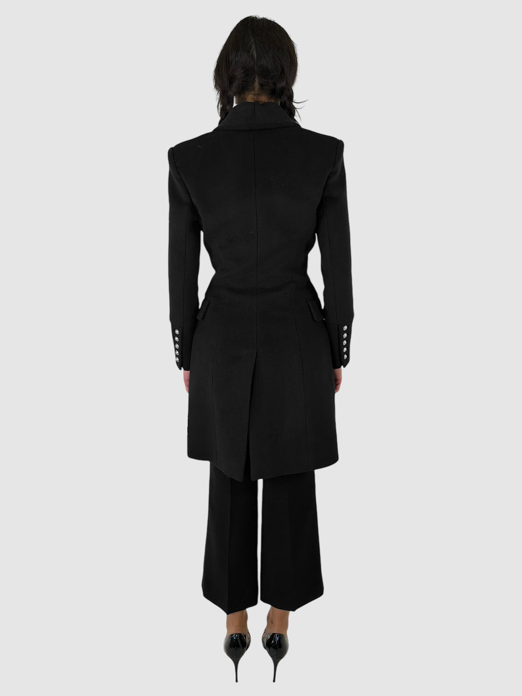 Wool and Cashmere Double-Breasted Coat - Size 38