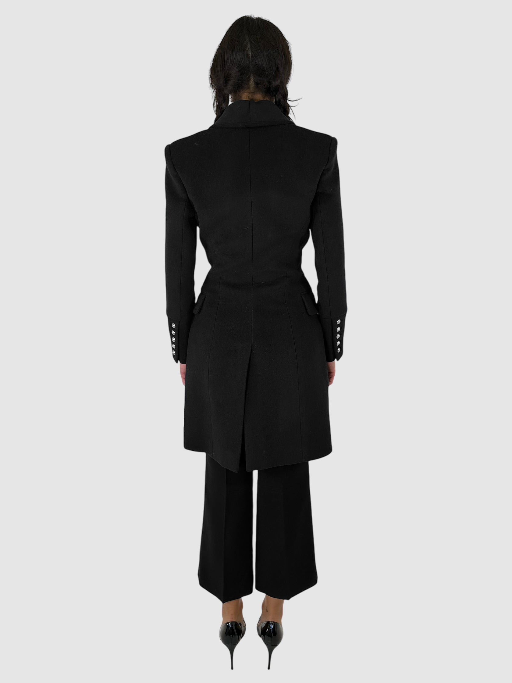 Wool and Cashmere Double-Breasted Coat - Size 38
