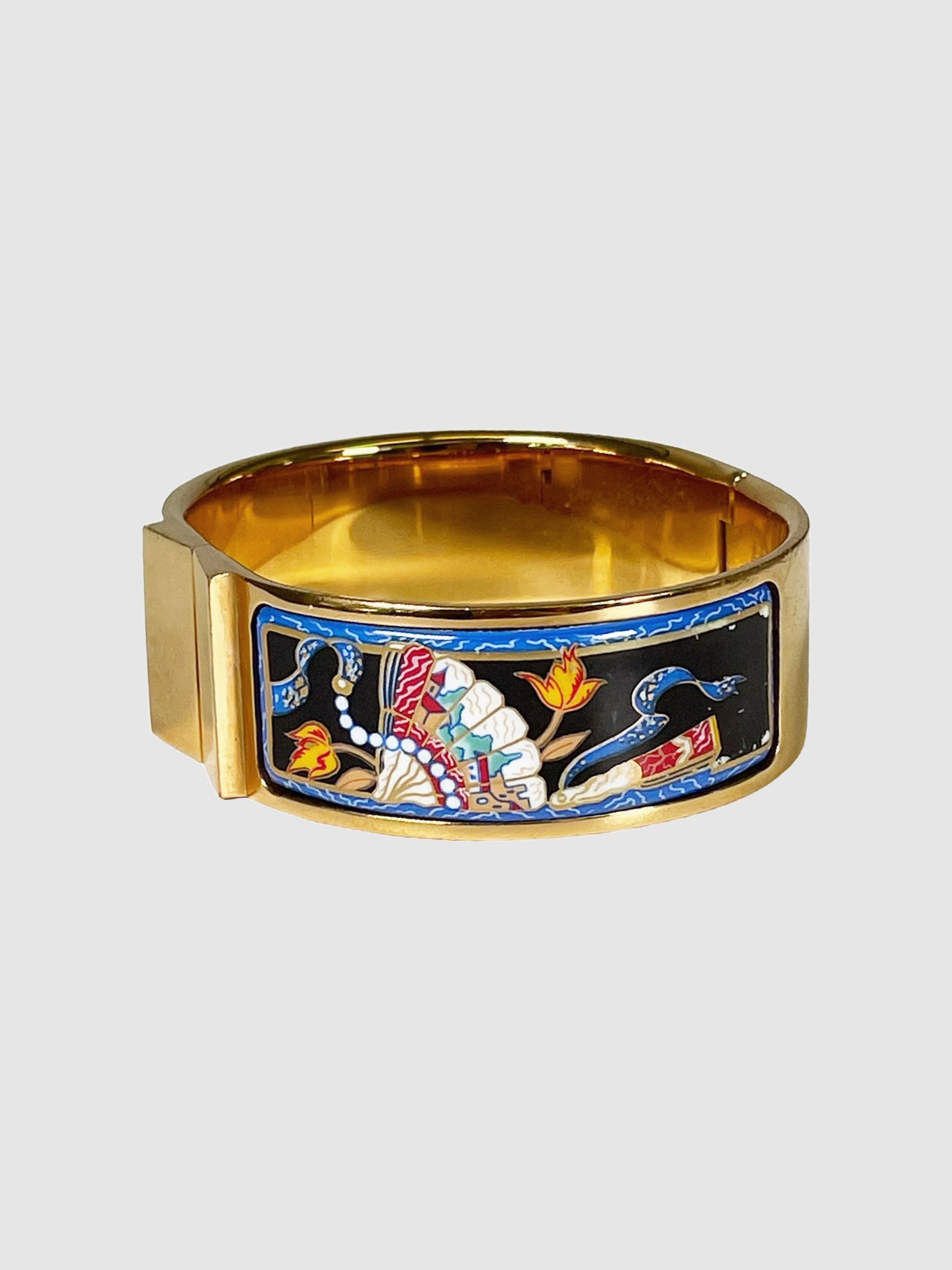 Enamel Printed Wide Bangle