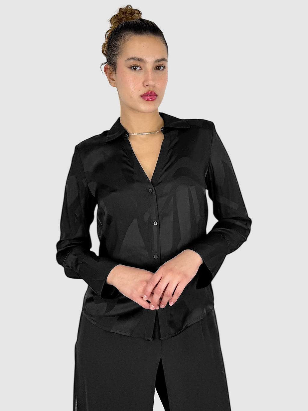 Printed Button-Up Top