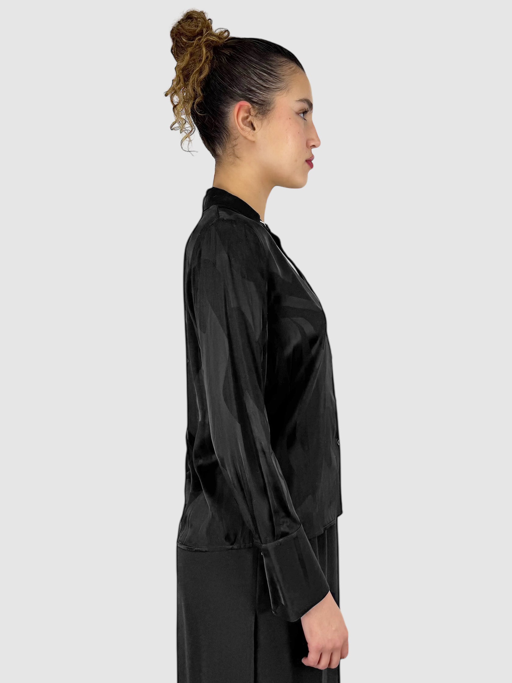 Printed Button-Up Top