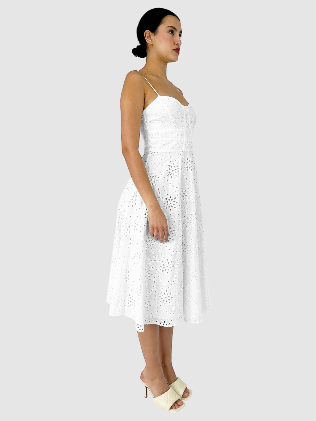 Eyelet Midi Dress