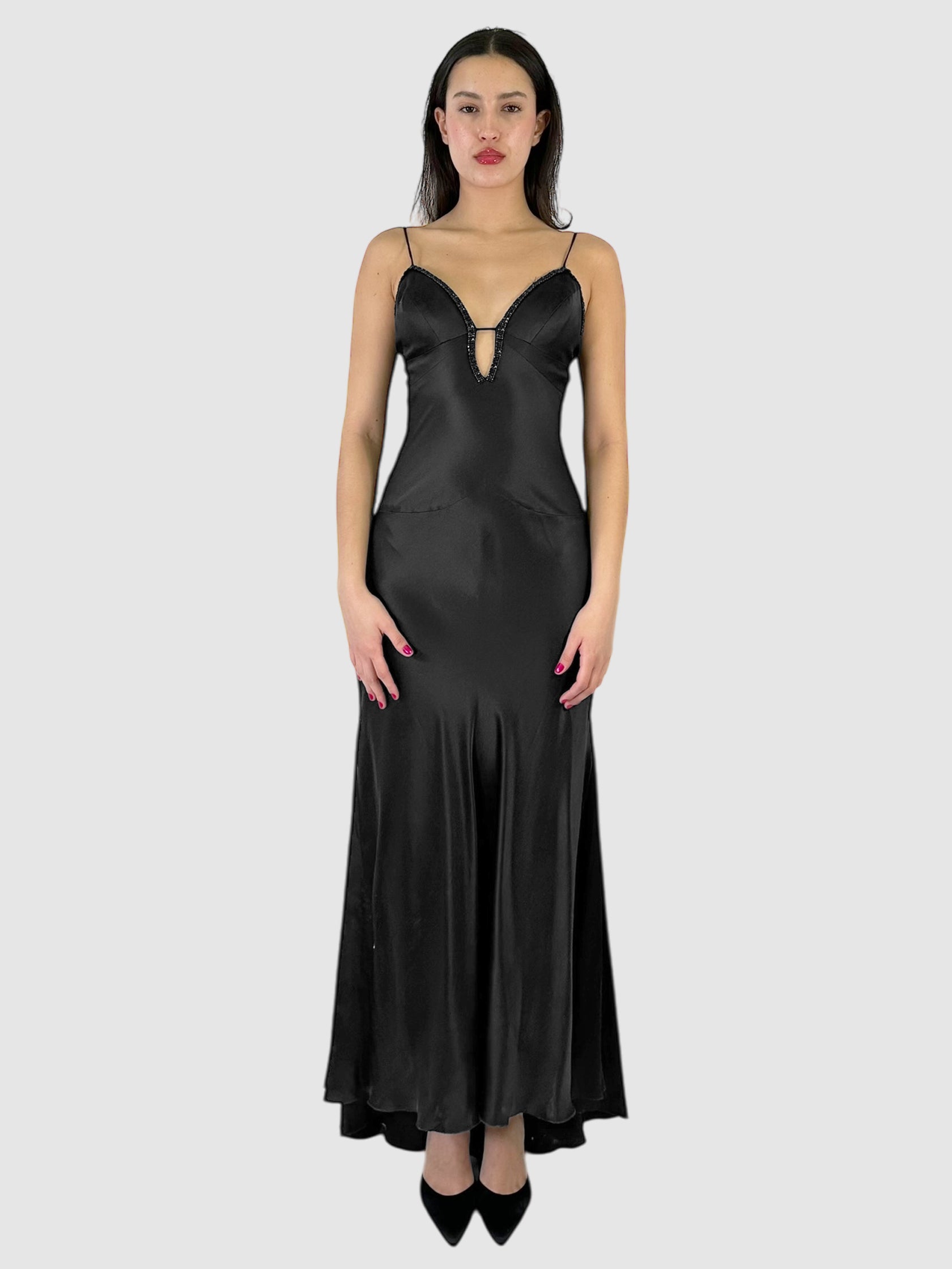 Beaded Trim Maxi Dress