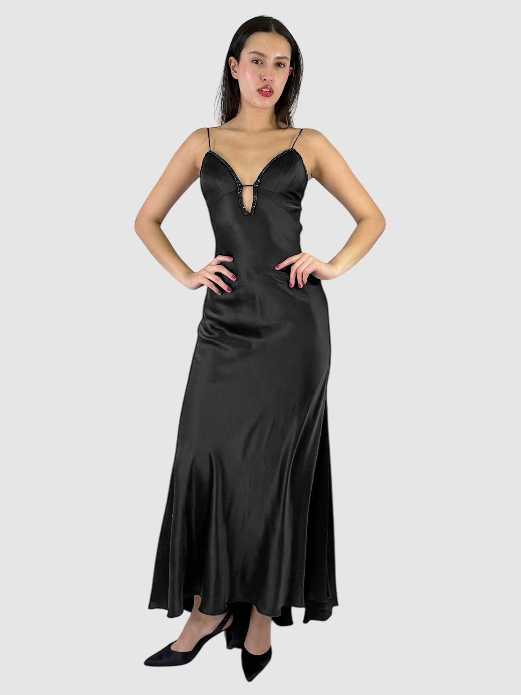 Beaded Trim Maxi Dress