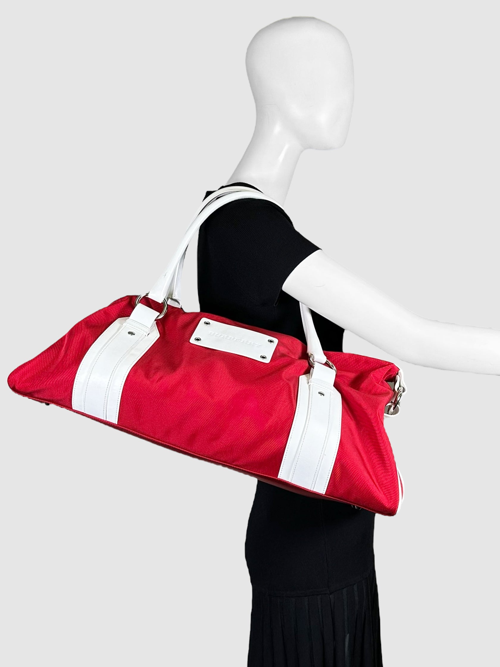 Burberry Canvas Duffle Bag Consignment Secondhand Designer Luxury Resale Toronto Trendy