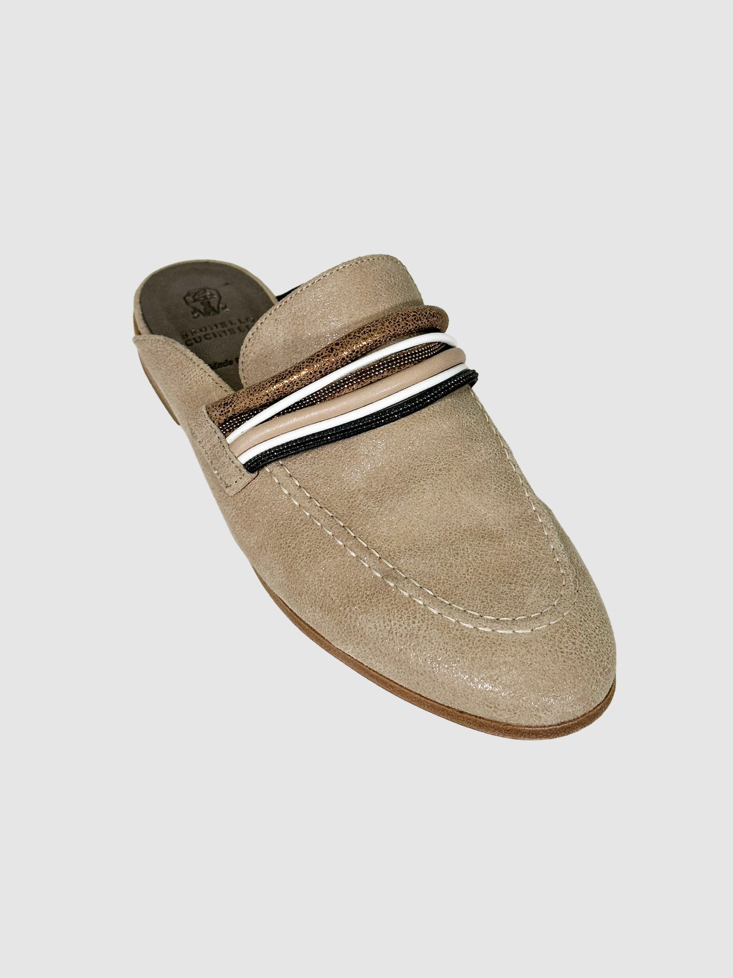 Brunello Cucinelli Leather Mules - Size 38.5