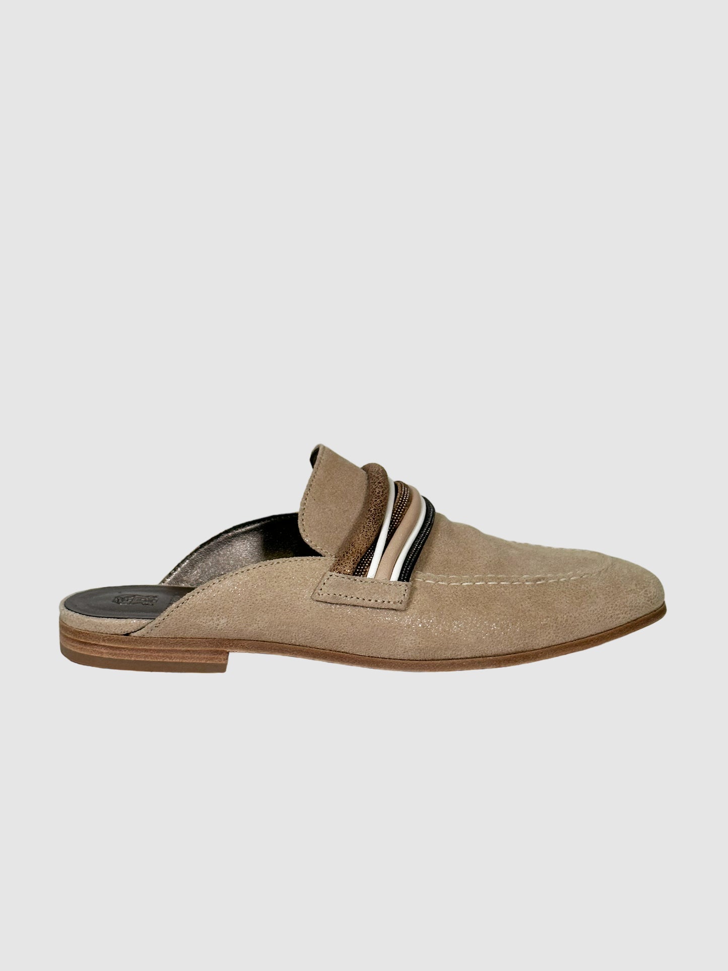 Brunello Cucinelli Leather Mules - Size 38.5