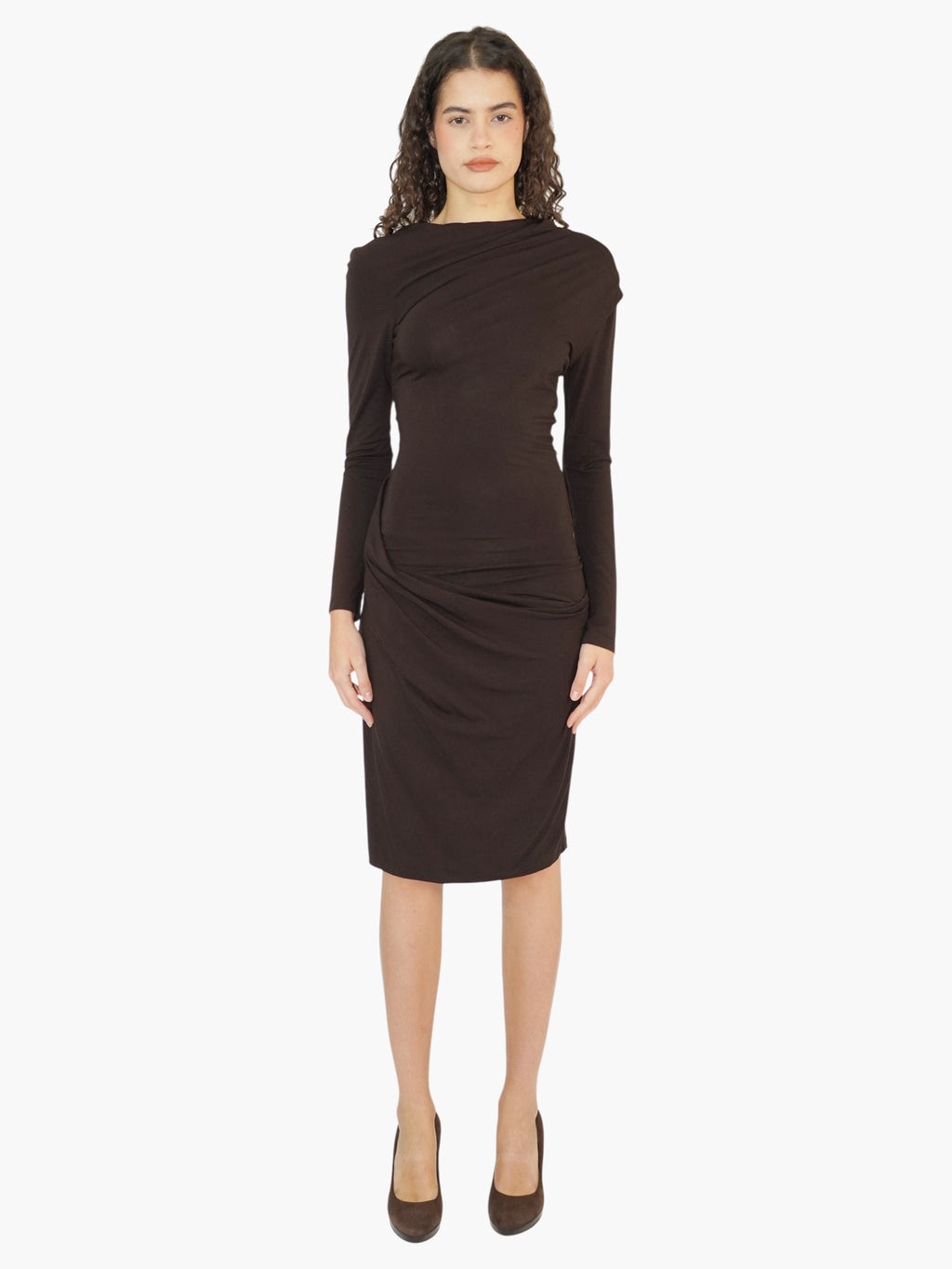 Draped Midi Dress