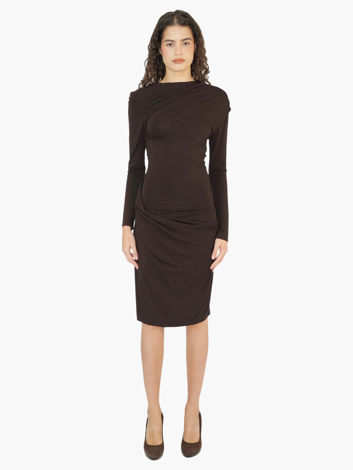 Draped Midi Dress
