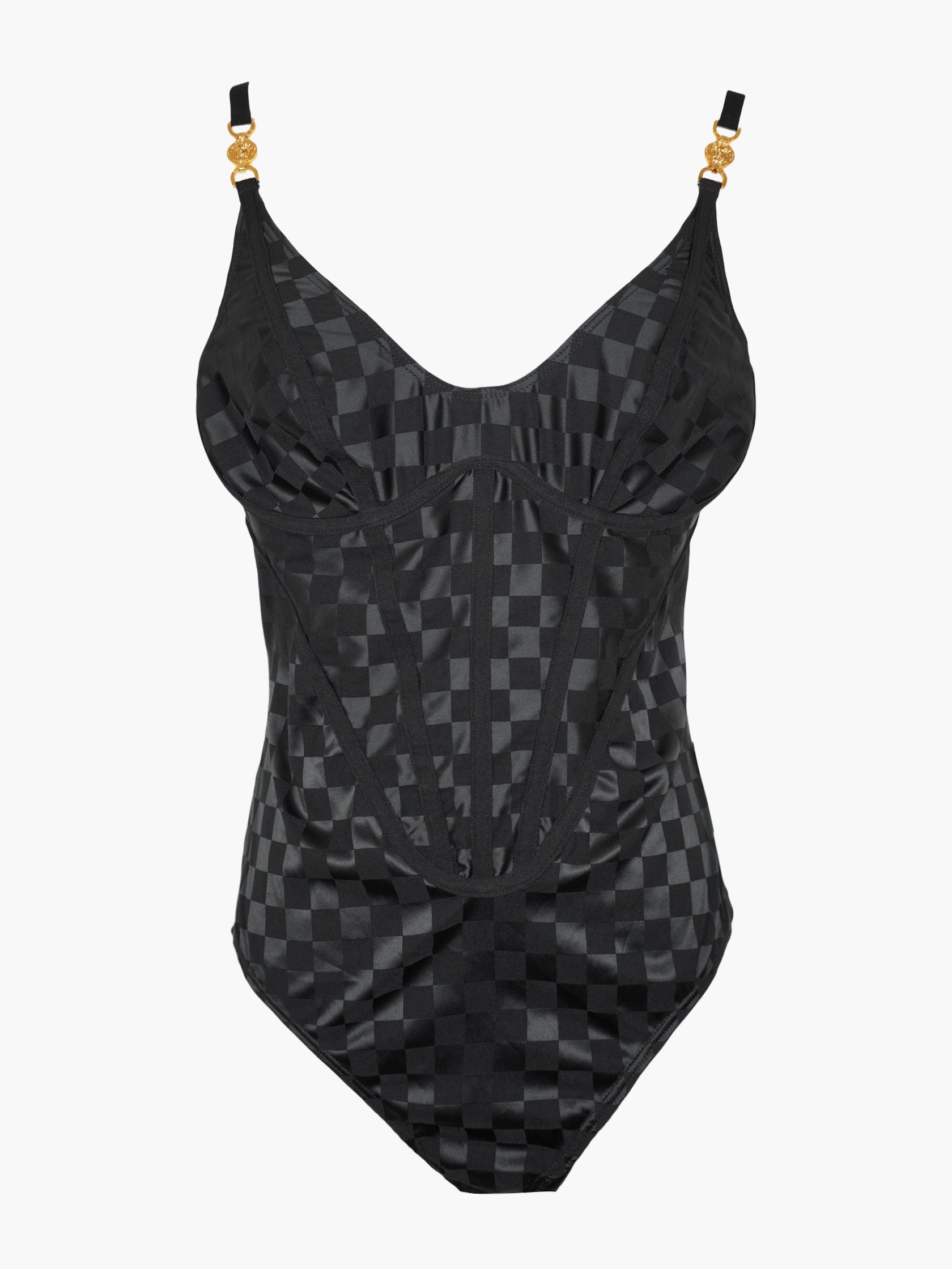Check Corset Bodysuit