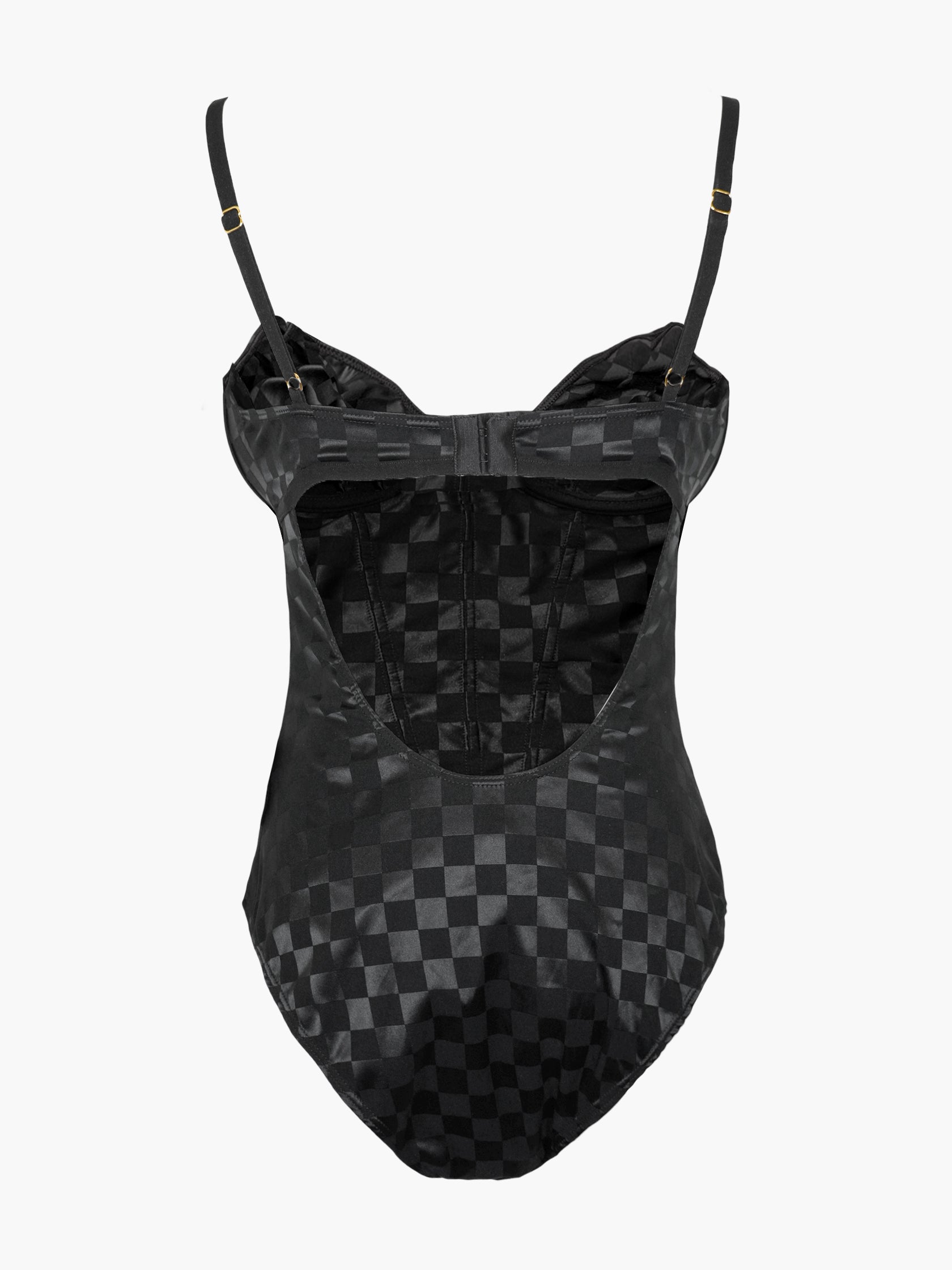 Check Corset Bodysuit
