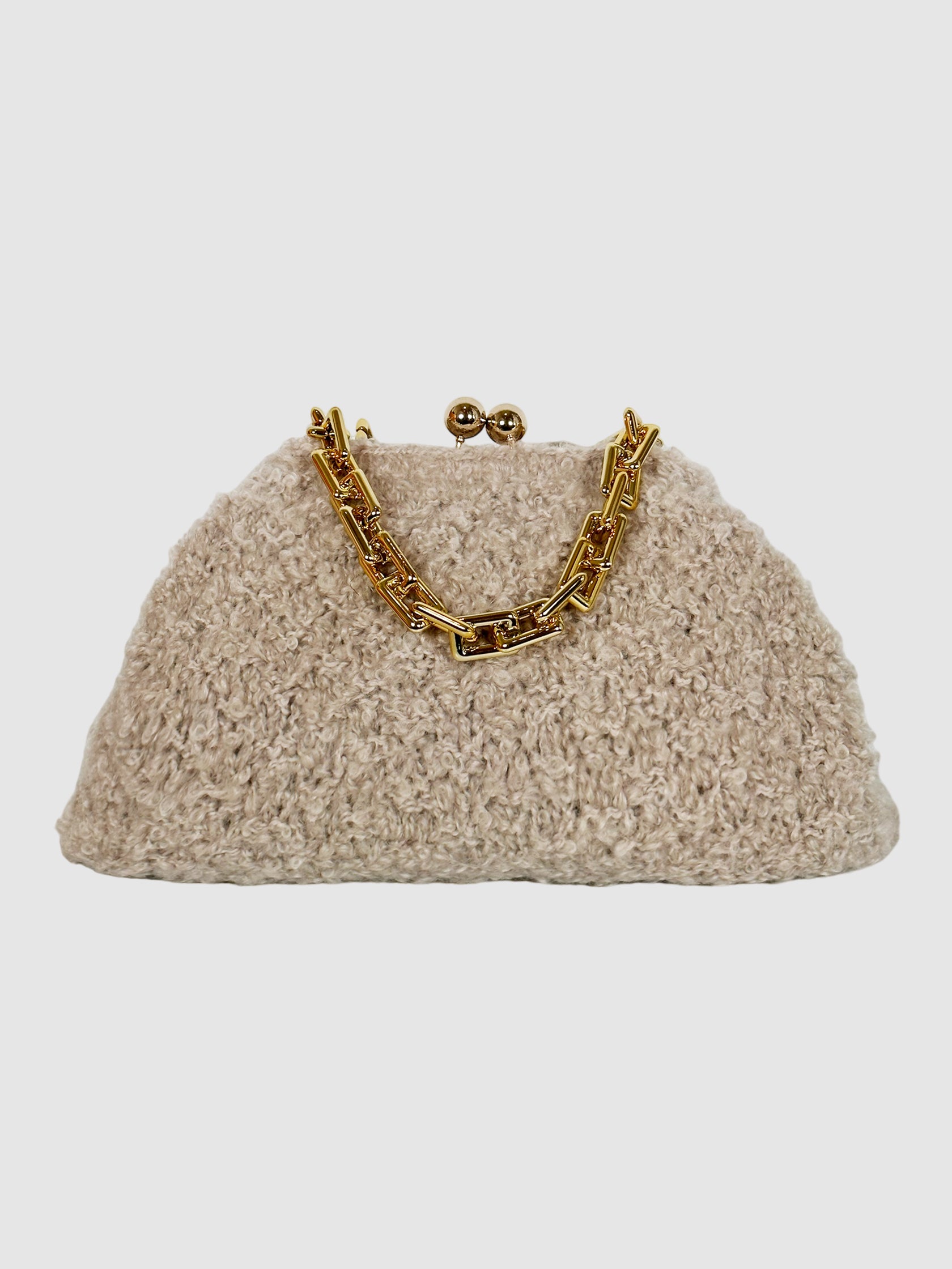 Shearling Clutch on Chain