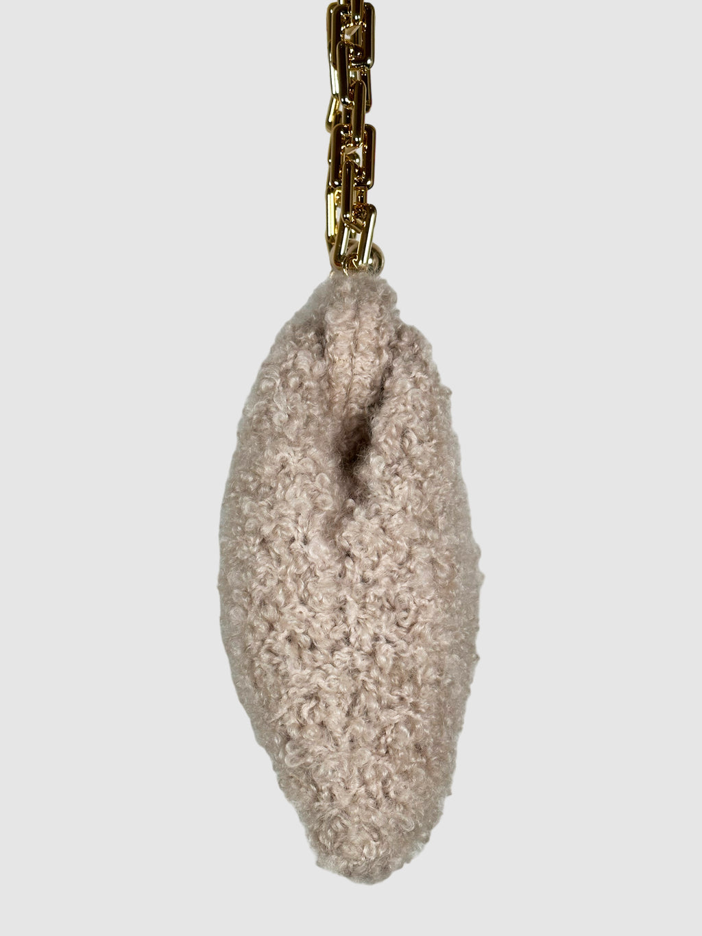Shearling Clutch on Chain