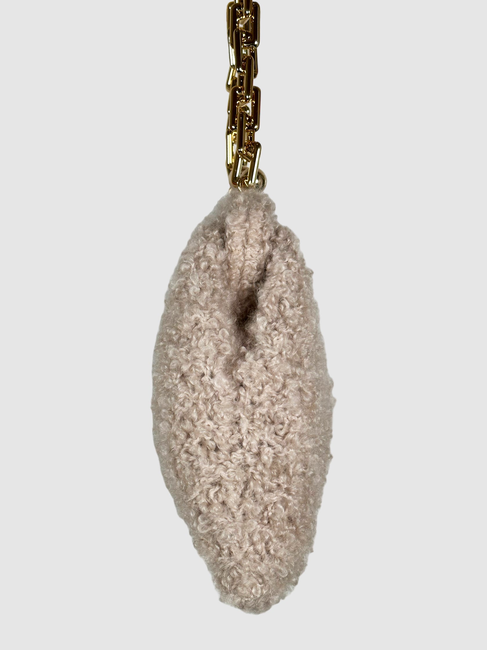 Shearling Clutch on Chain