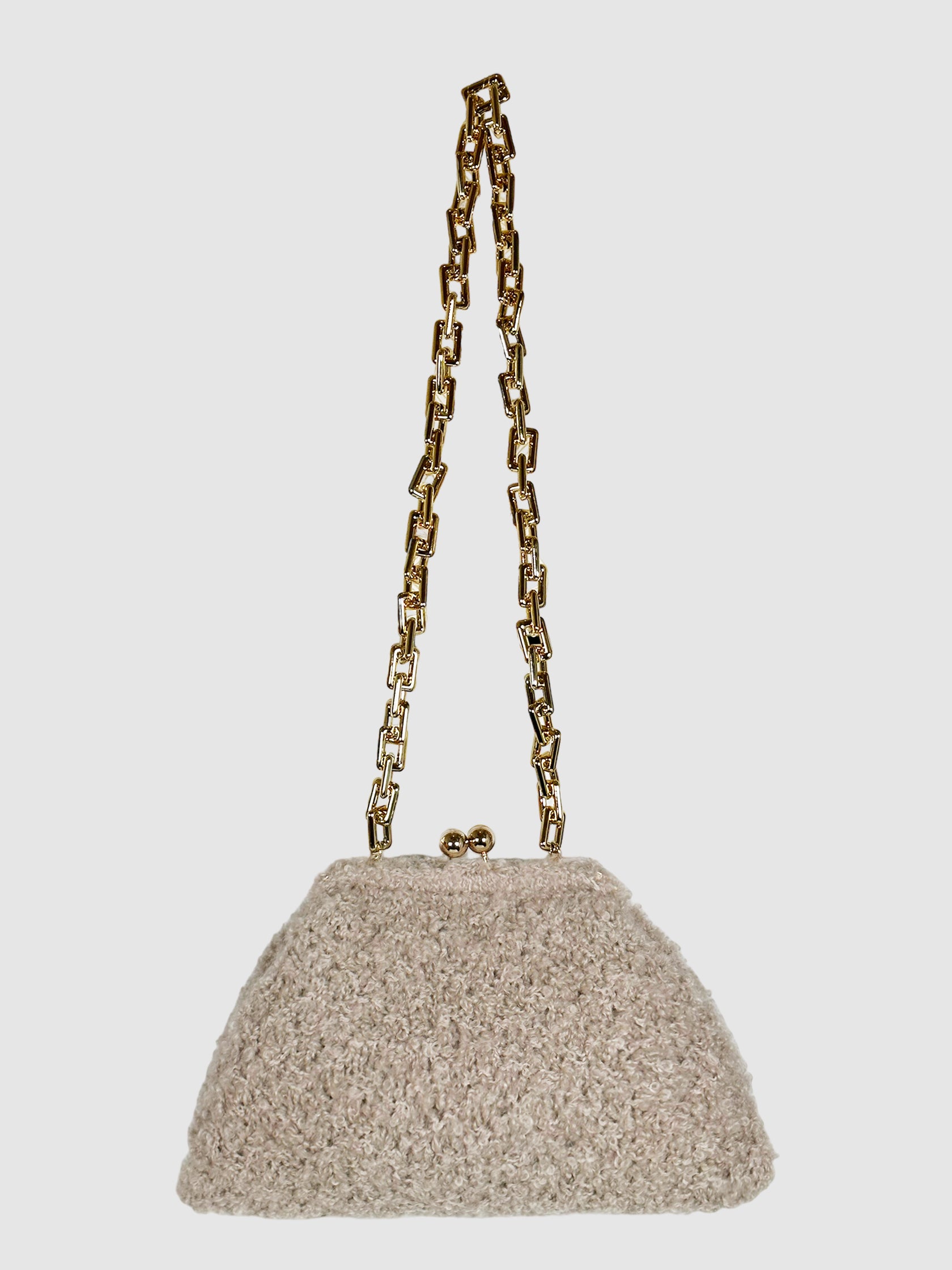 Shearling Clutch on Chain