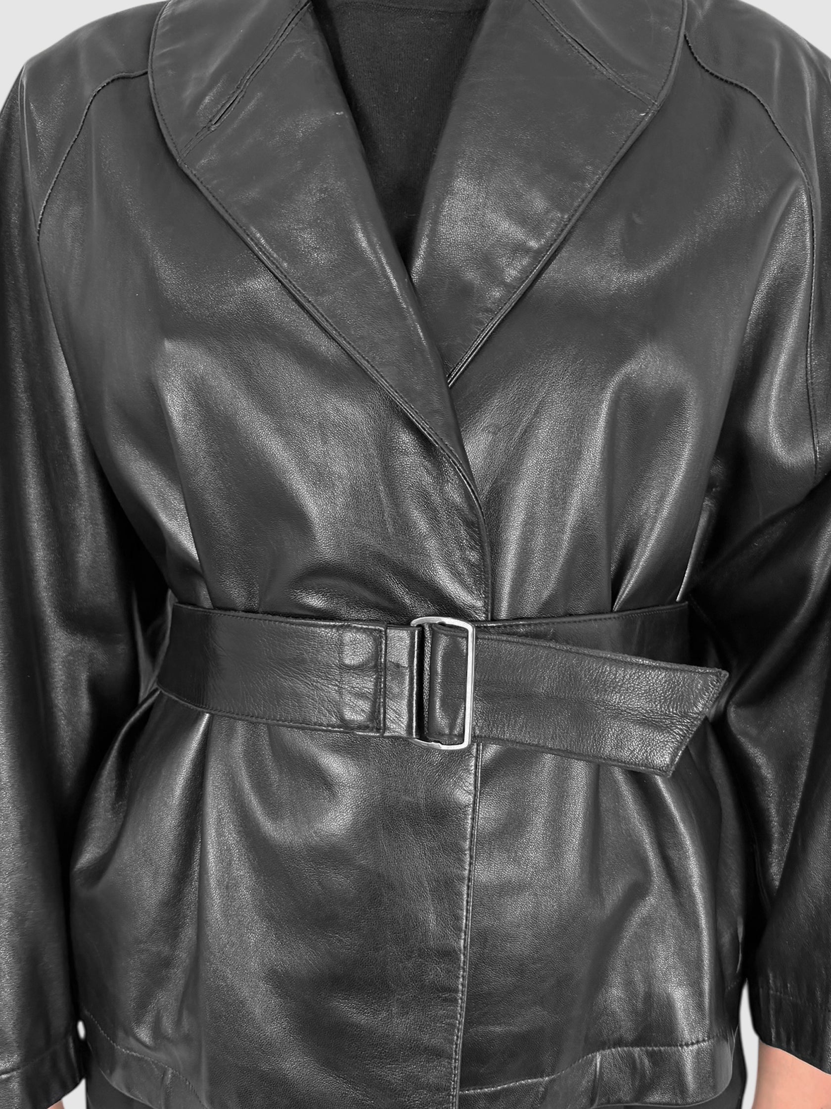 Belted Leather Jacket