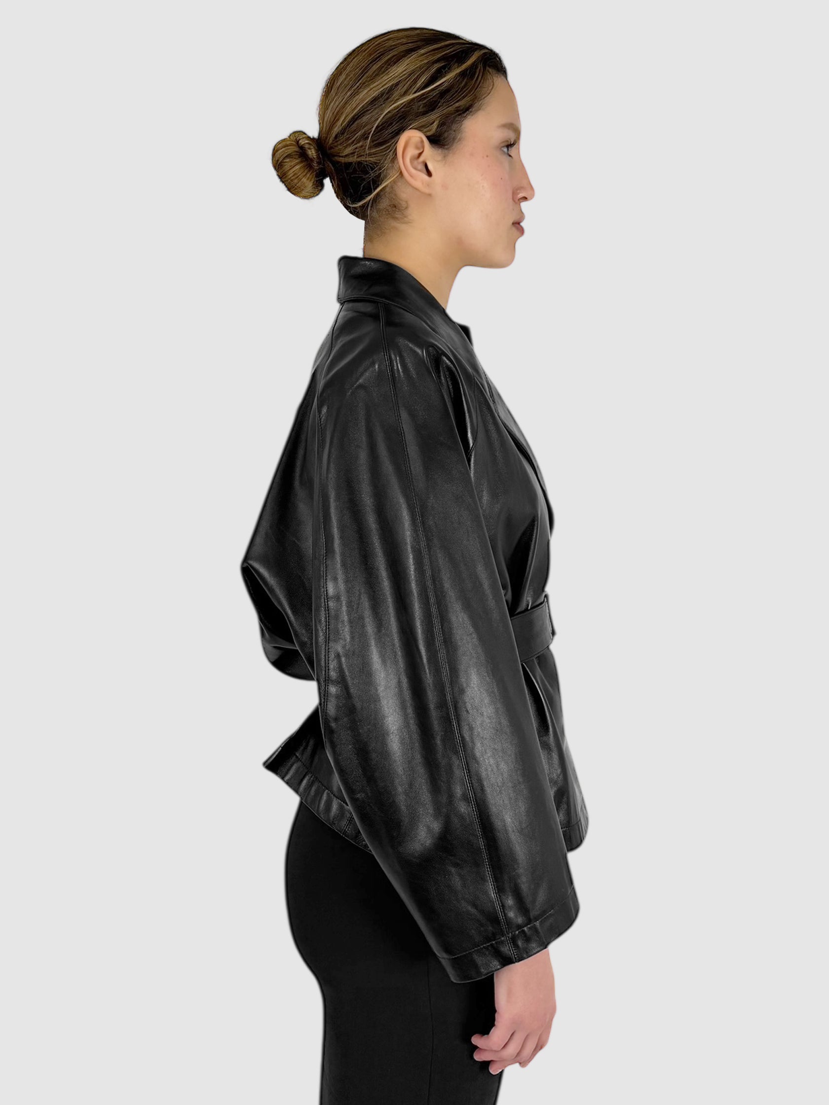Belted Leather Jacket