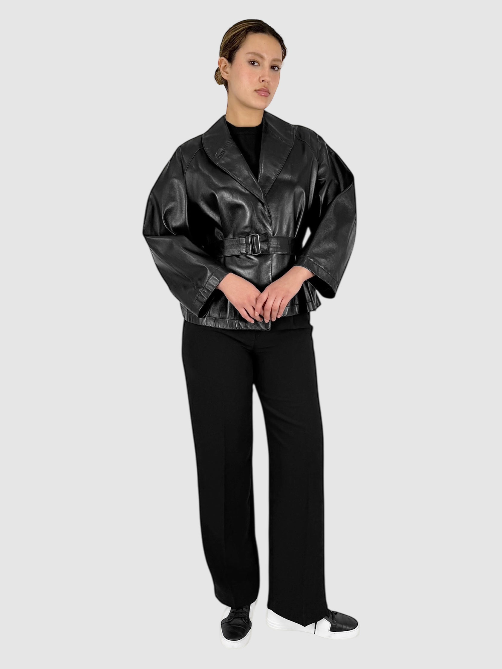 Belted Leather Jacket