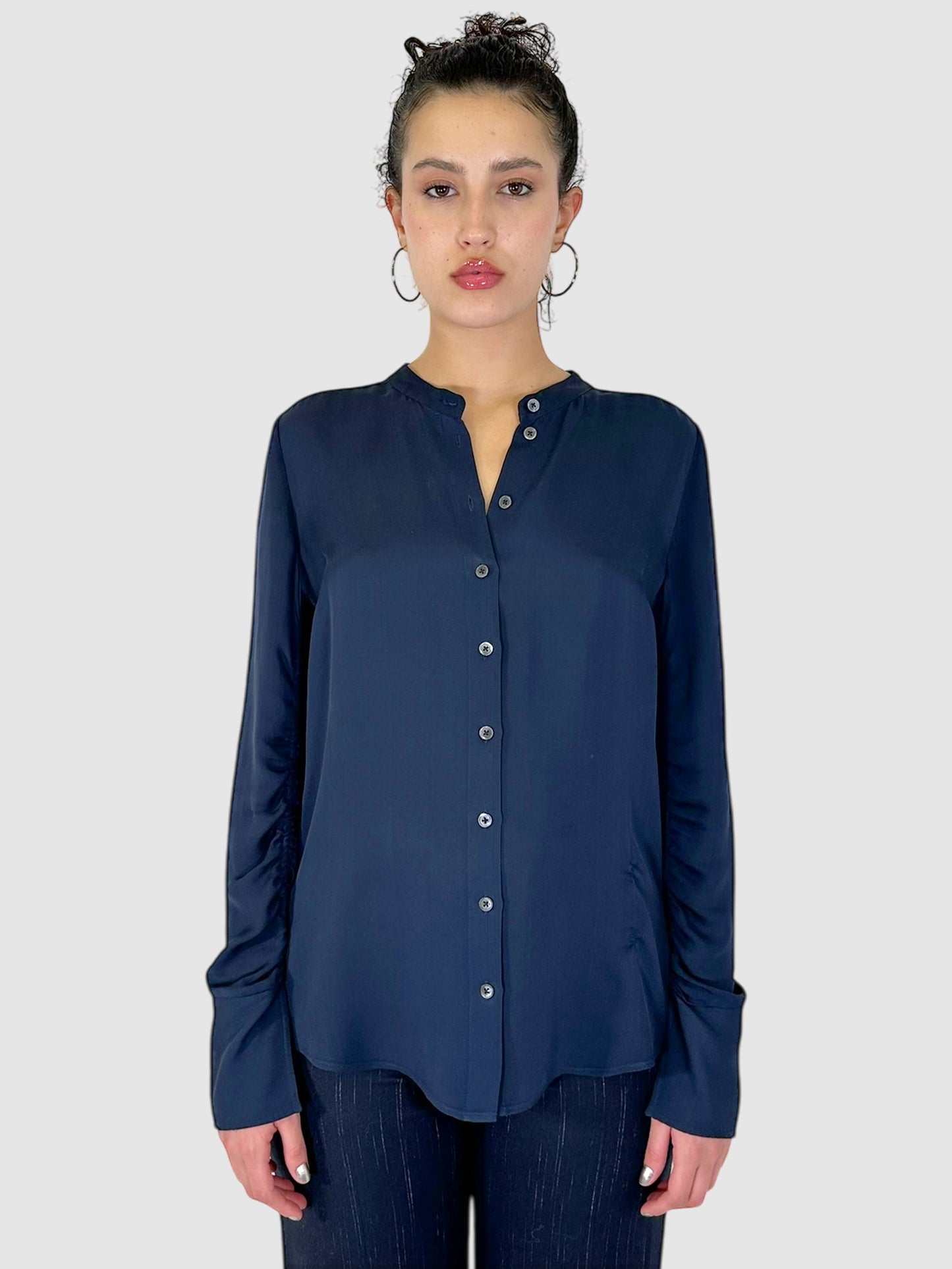 Silk Button-Up Top - Size 6