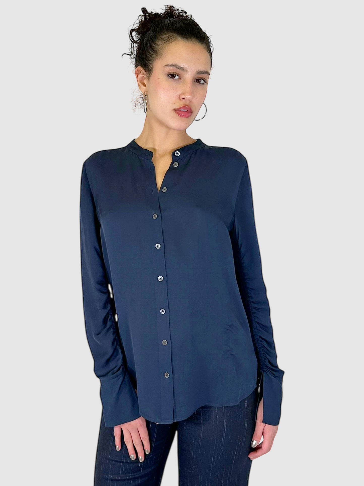 Silk Button-Up Top - Size 6