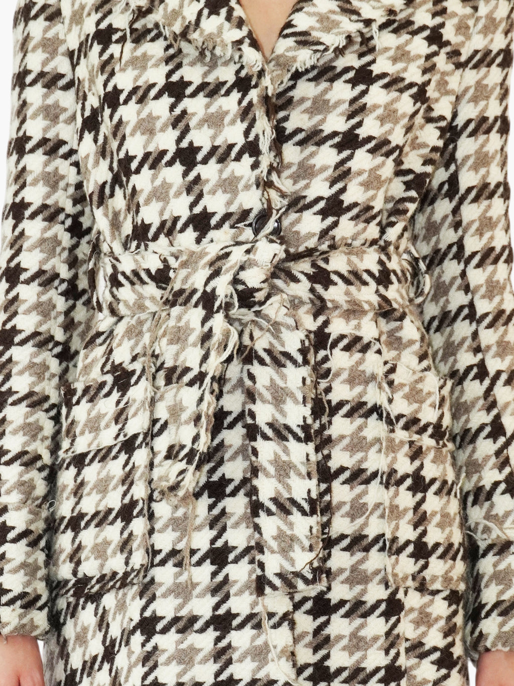 Wool Houndstooth Coat