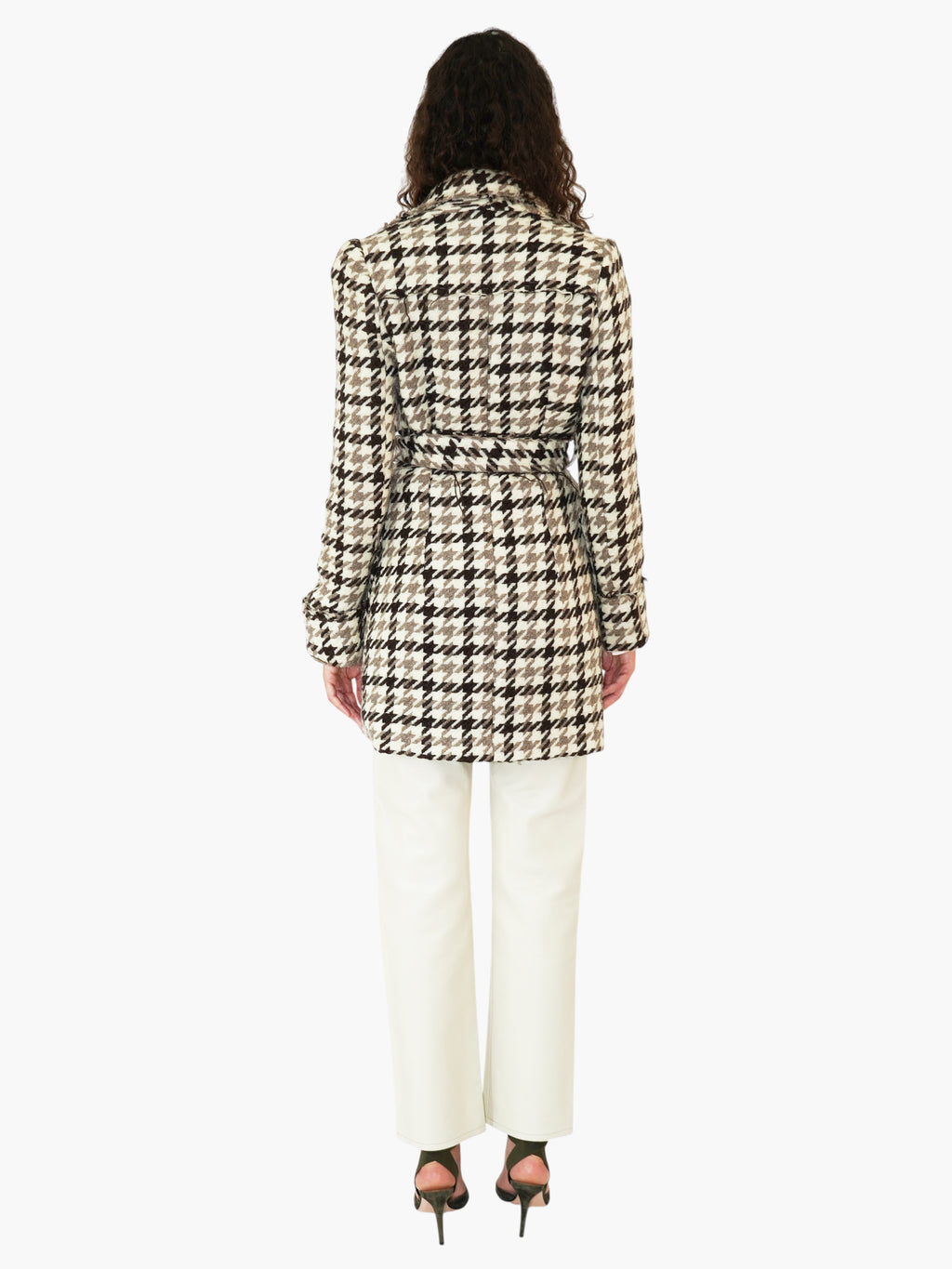 Wool Houndstooth Coat