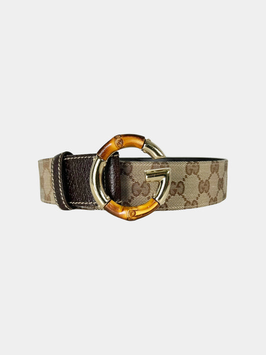 Monogram Bamboo G Canvas Belt