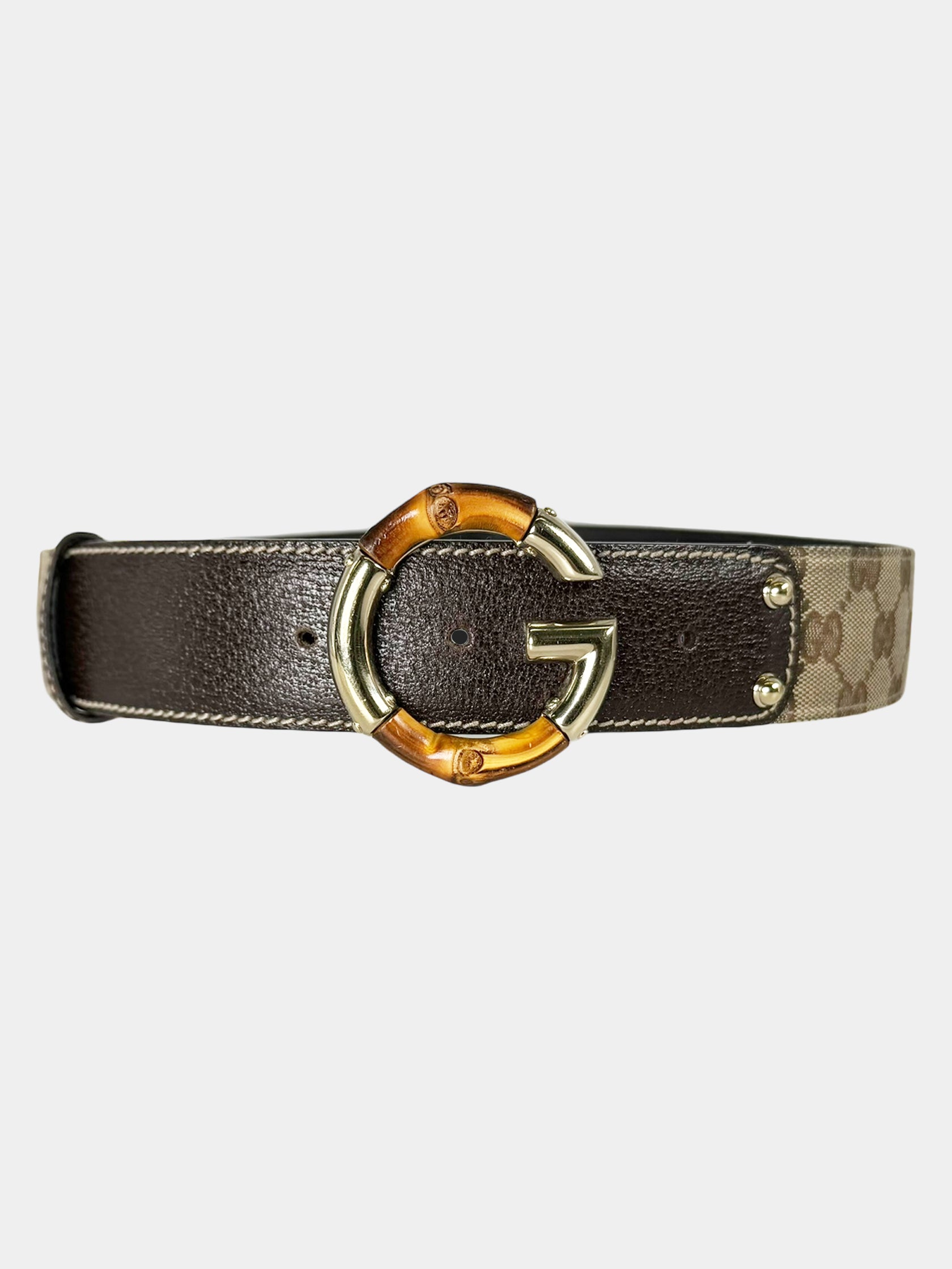 Monogram Bamboo G Canvas Belt