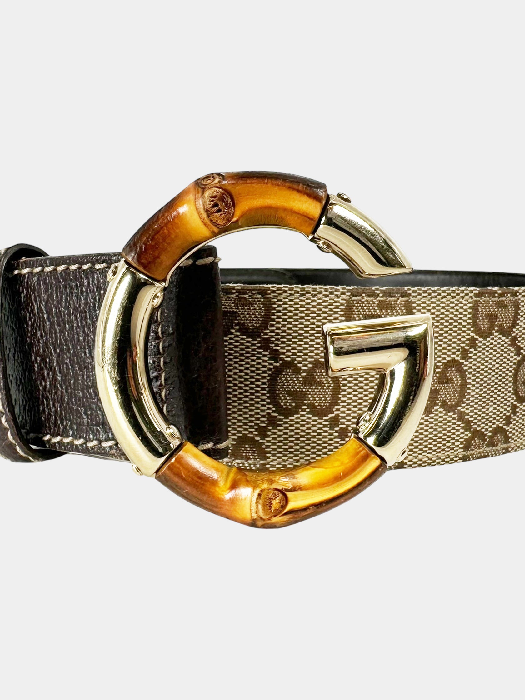 Monogram Bamboo G Canvas Belt