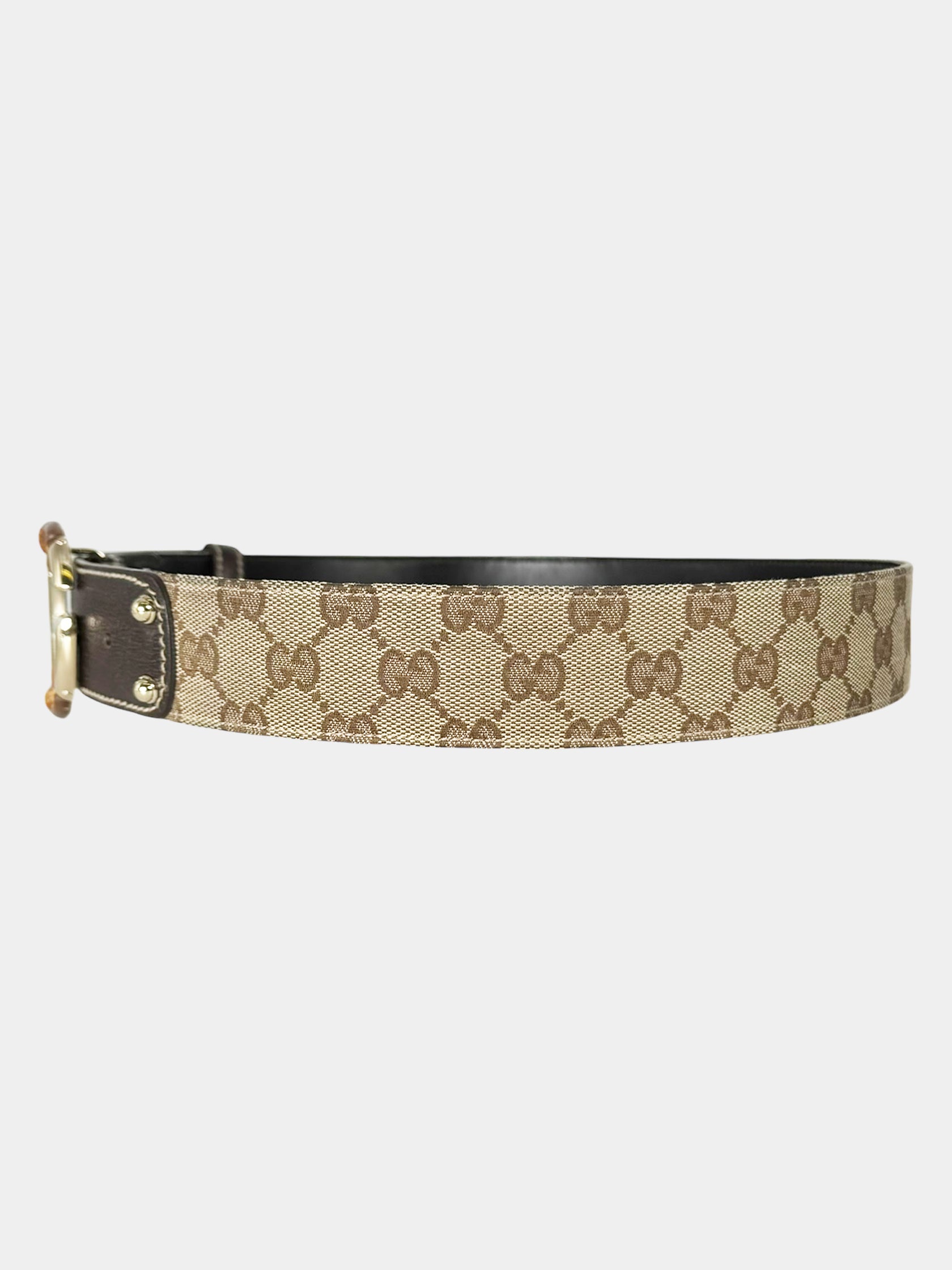 Monogram Bamboo G Canvas Belt