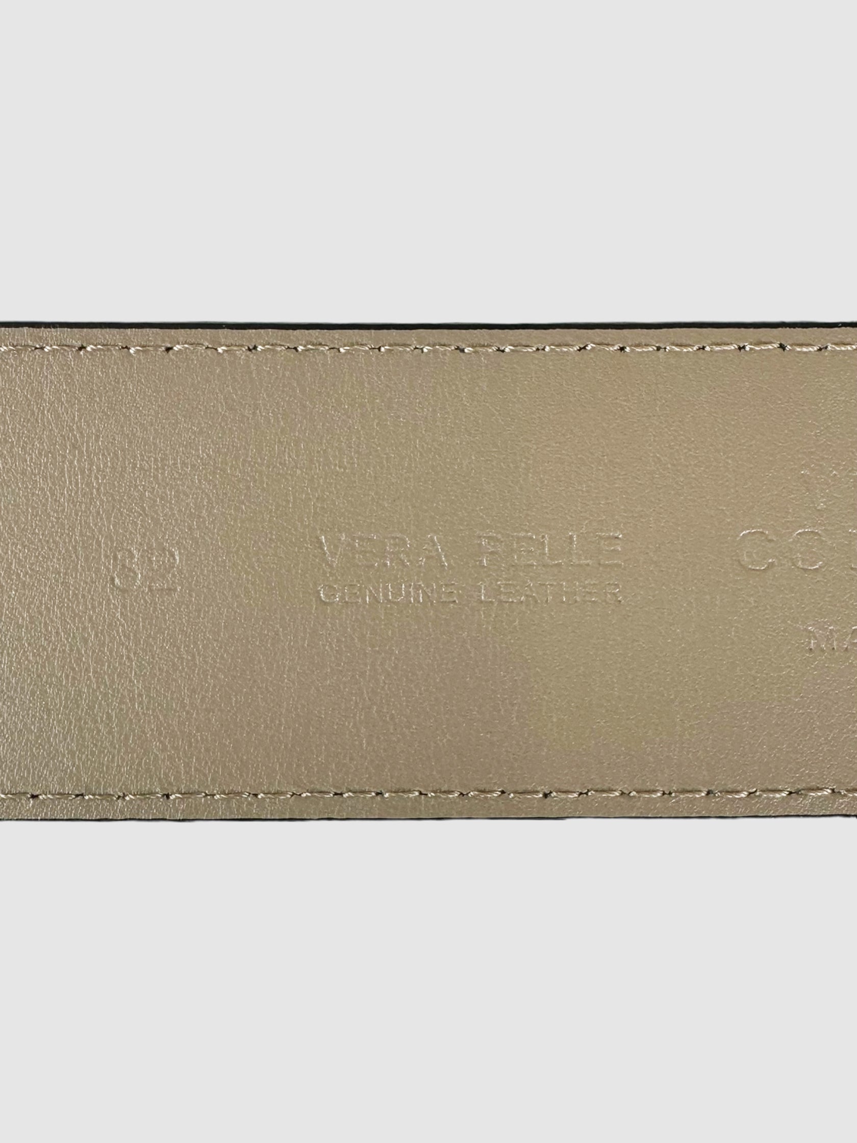 Medusa Buckle Wide Leather Belt