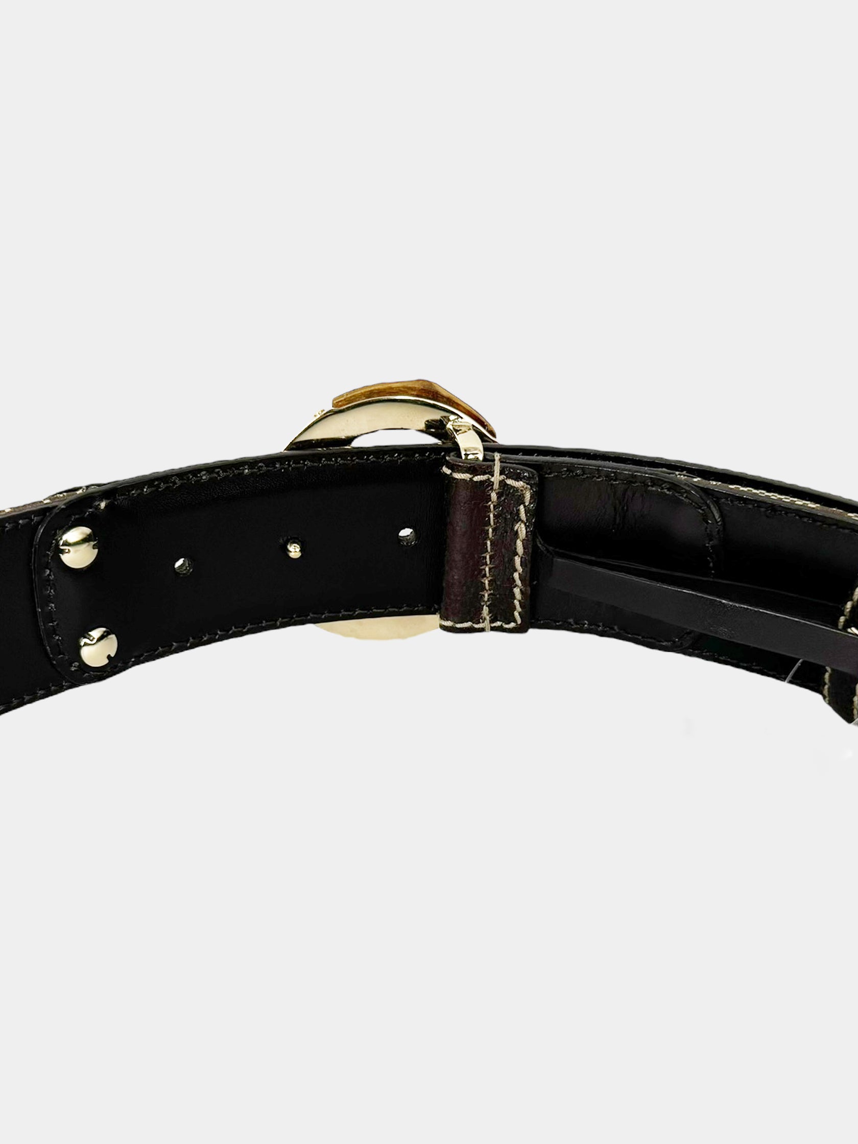 Monogram Bamboo G Canvas Belt