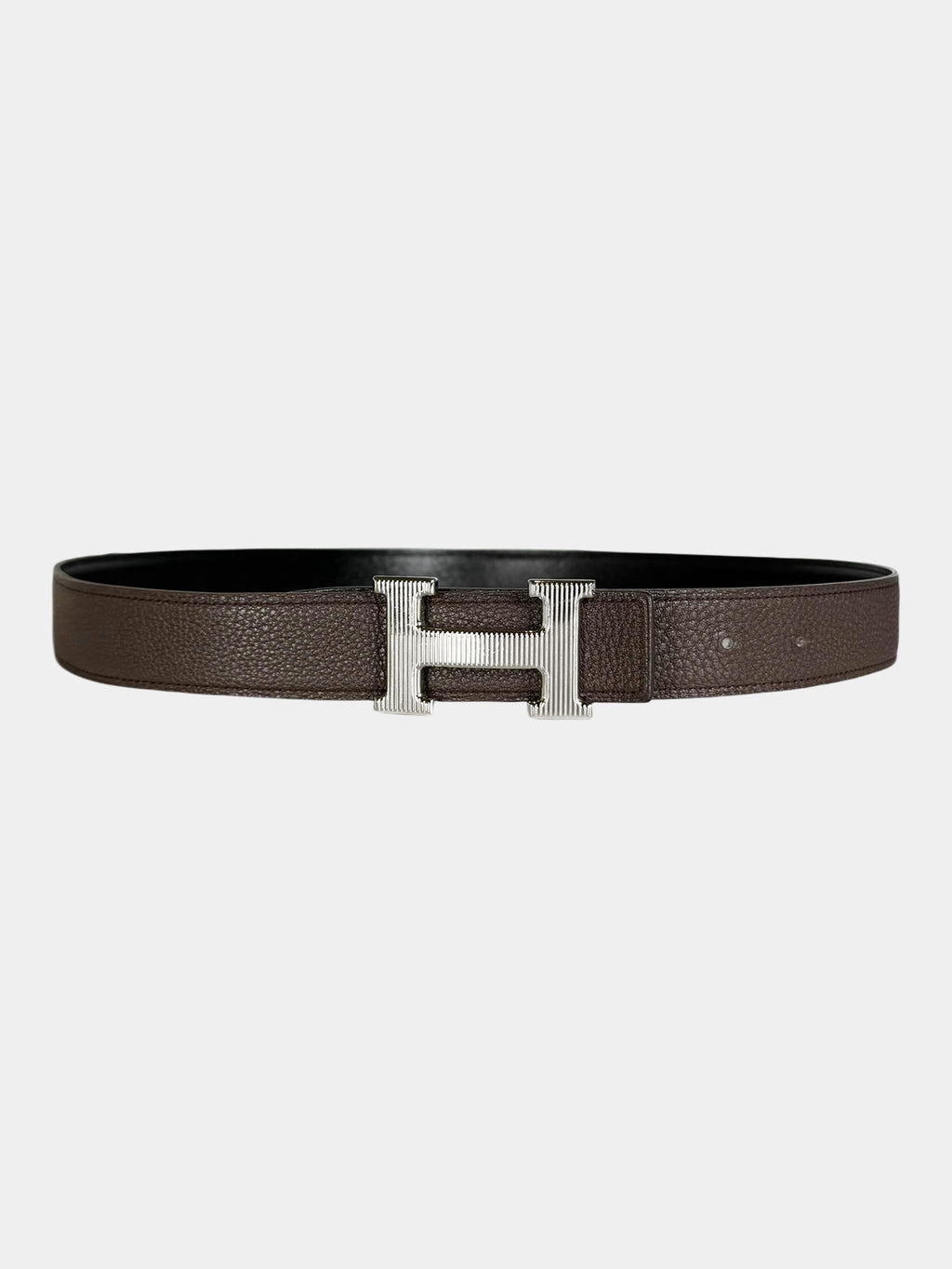 2013 Guillochee Reversible Leather Belt