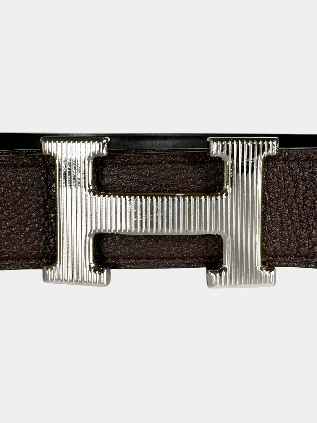 2013 Guillochee Reversible Leather Belt