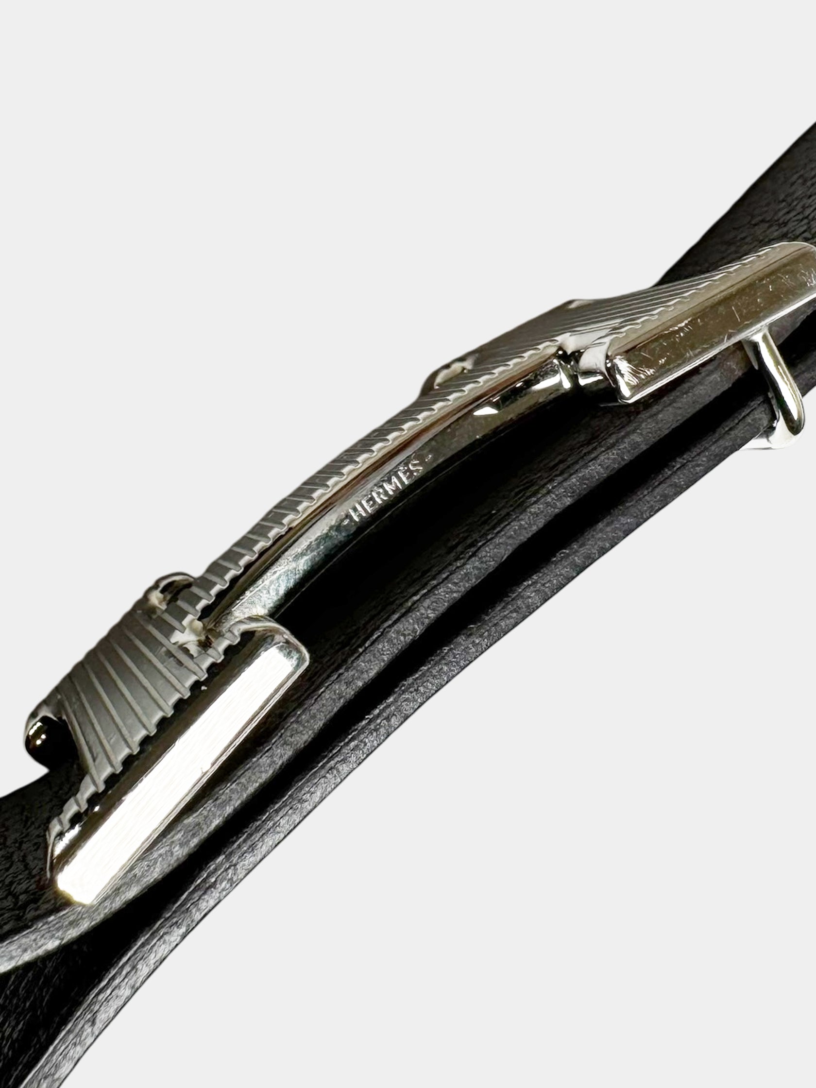 2013 Guillochee Reversible Leather Belt