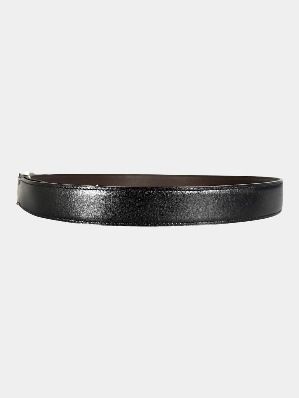 2013 Guillochee Reversible Leather Belt