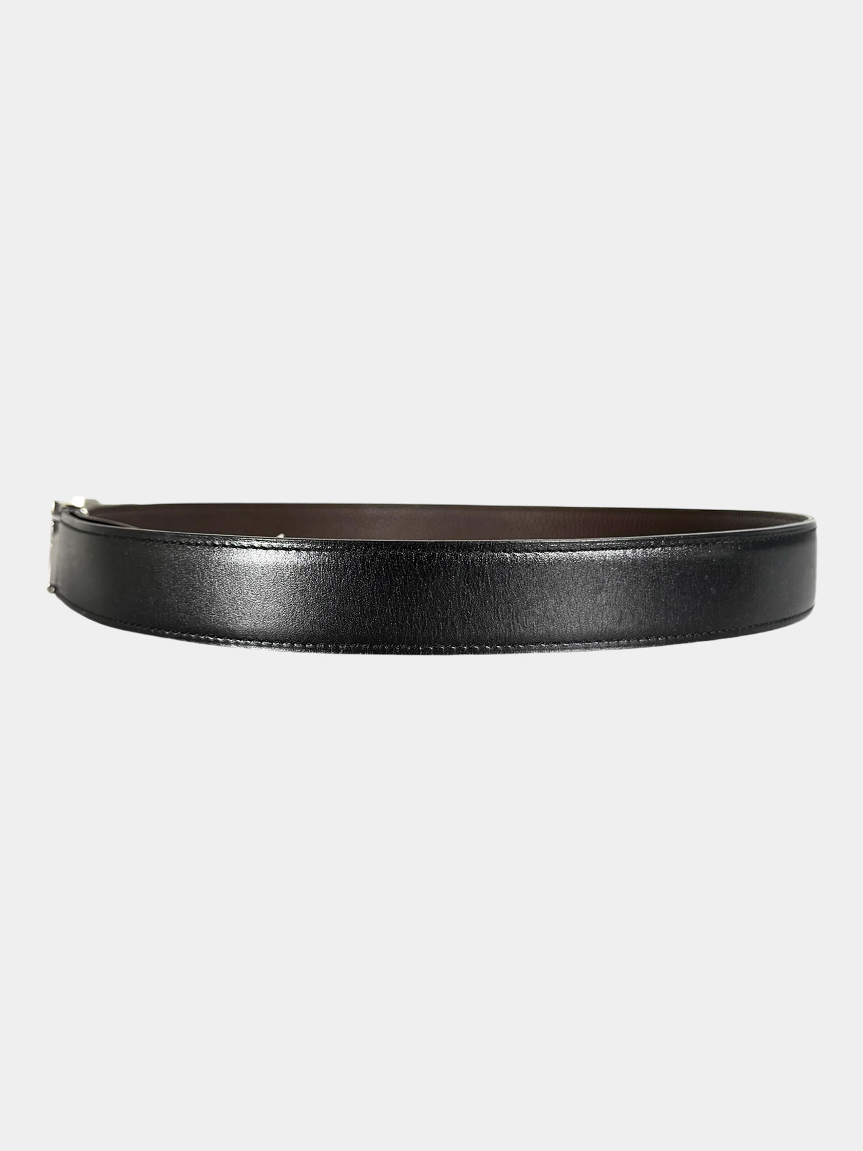 2013 Guillochee Reversible Leather Belt