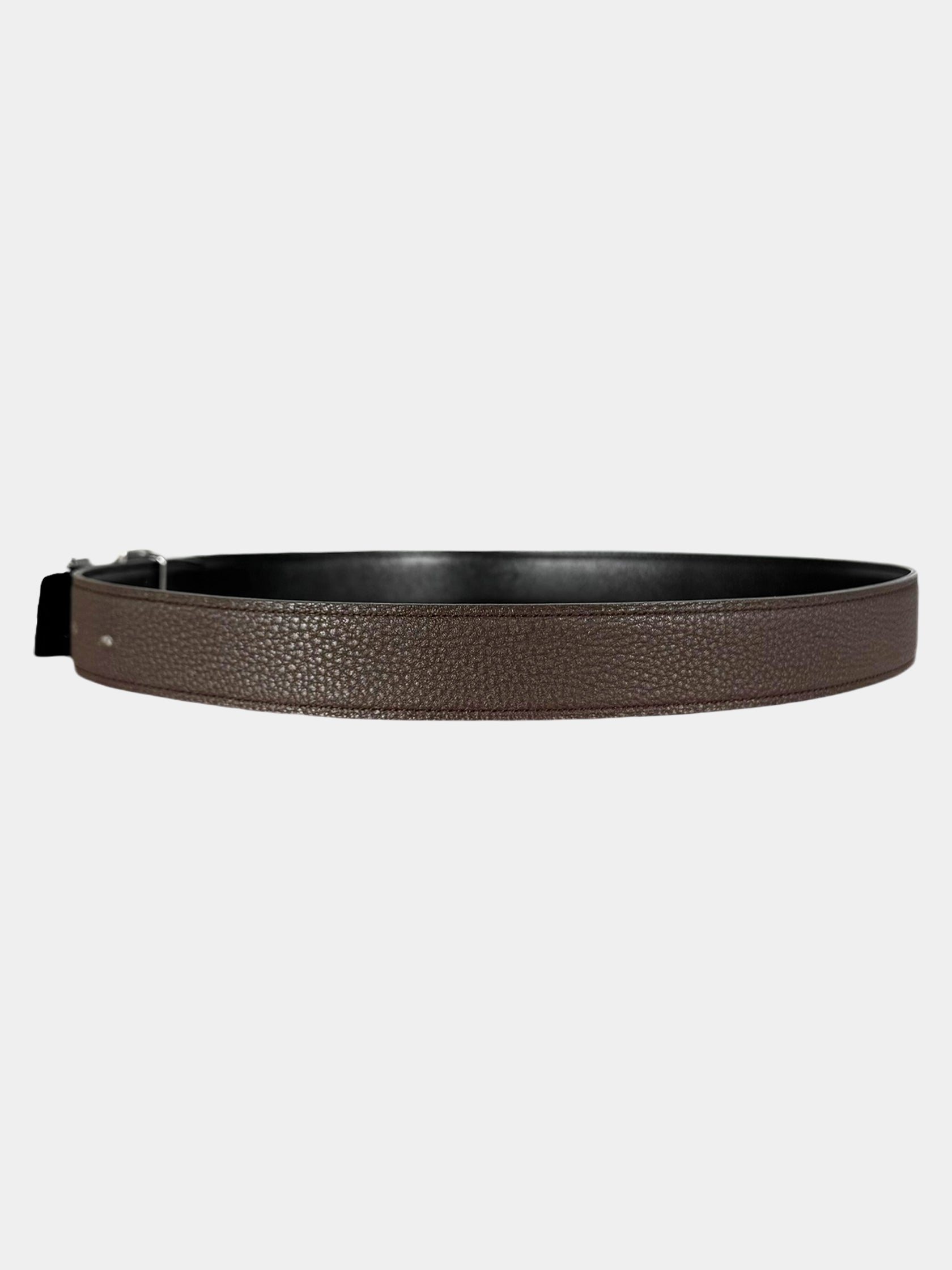 2013 Guillochee Reversible Leather Belt