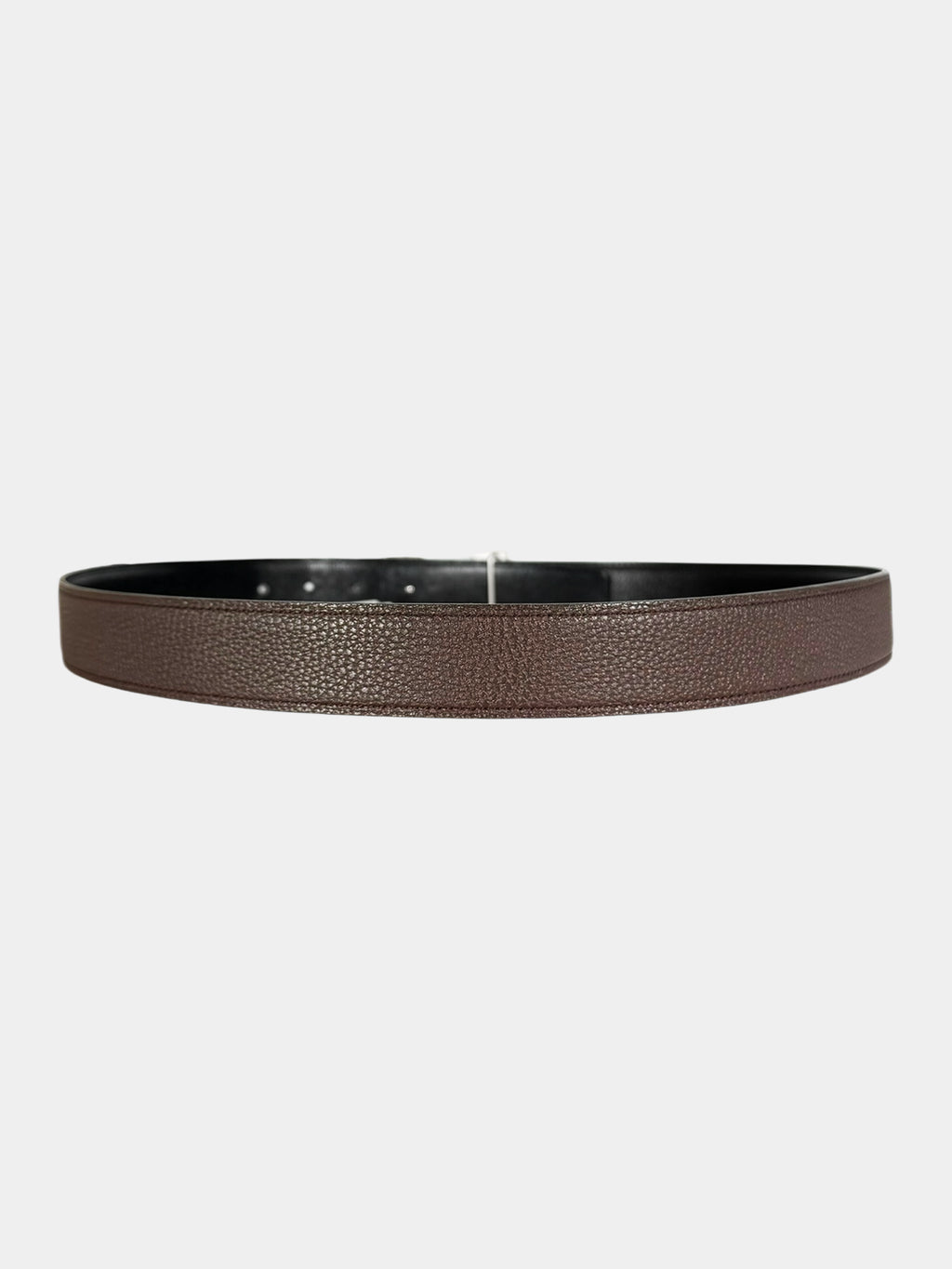 2013 Guillochee Reversible Leather Belt