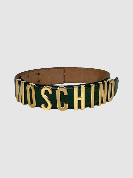 Logo Leather Belt - Size 42