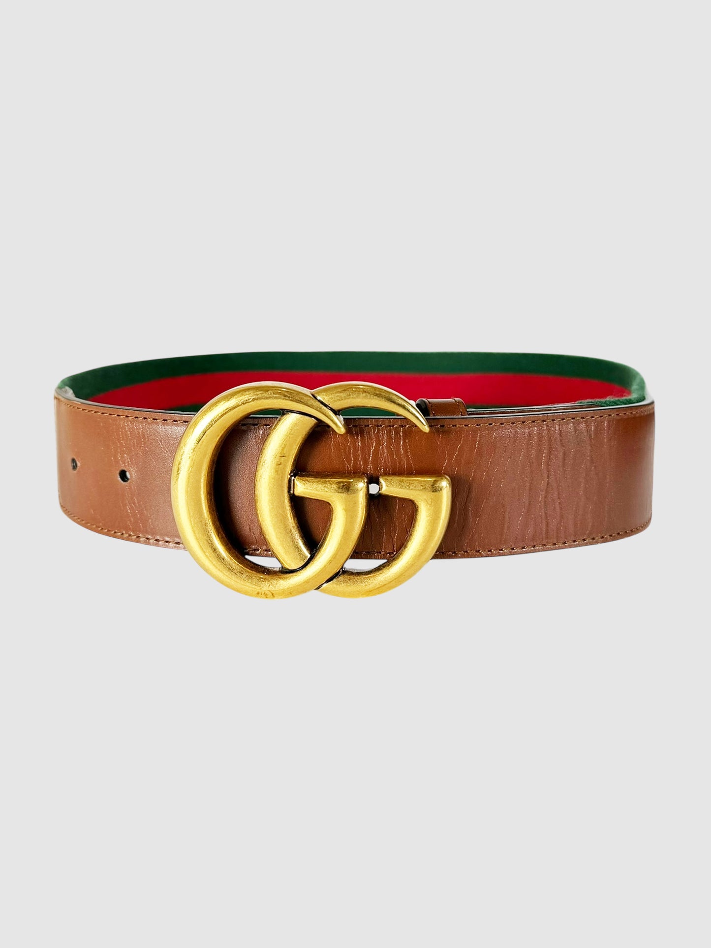 GG Marmont House Web Stripe Belt - Size 32