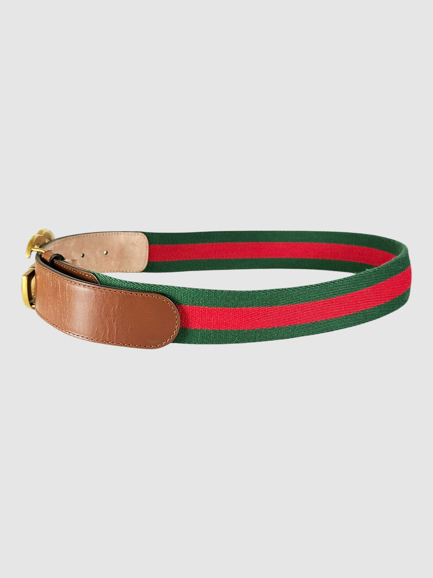 GG Marmont House Web Stripe Belt - Size 32