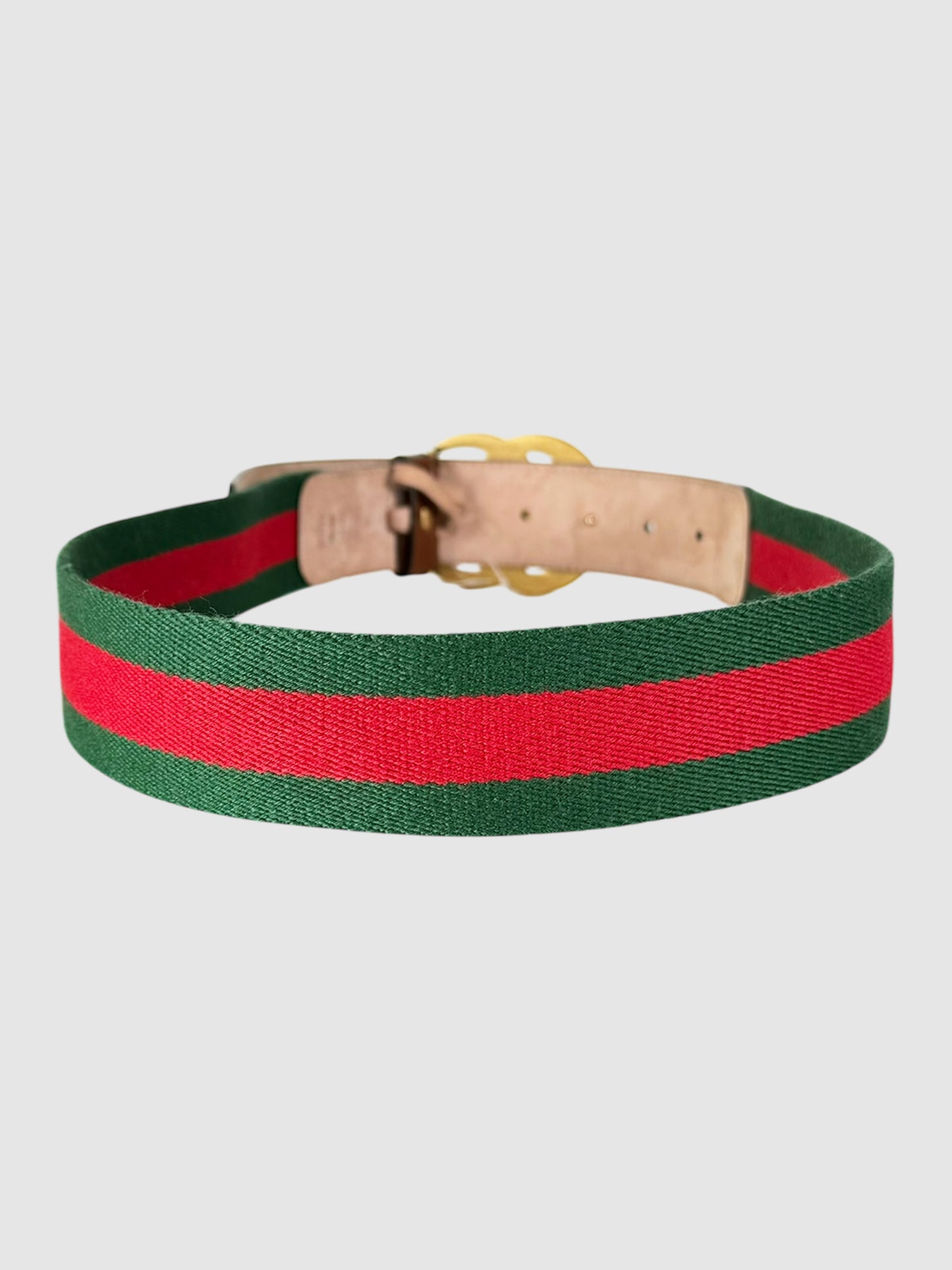 GG Marmont House Web Stripe Belt - Size 32