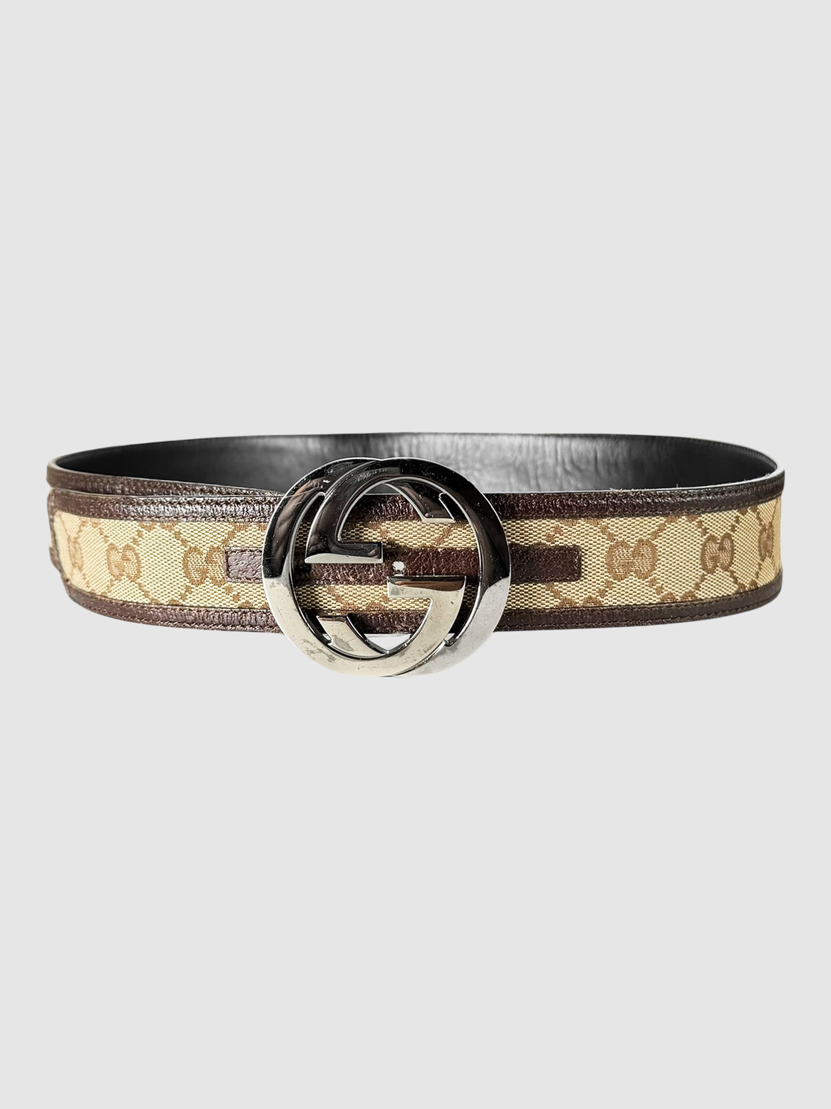 Monogram Canvas Interlocking G Belt