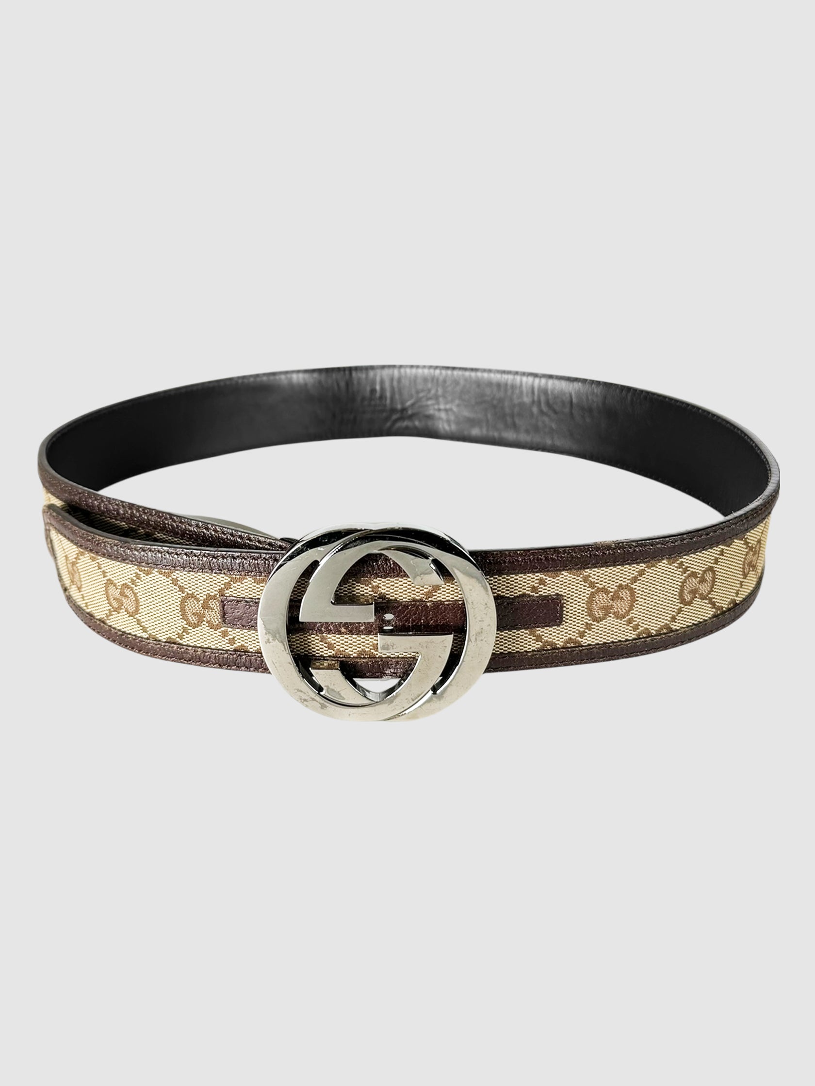 Monogram Canvas Interlocking G Belt