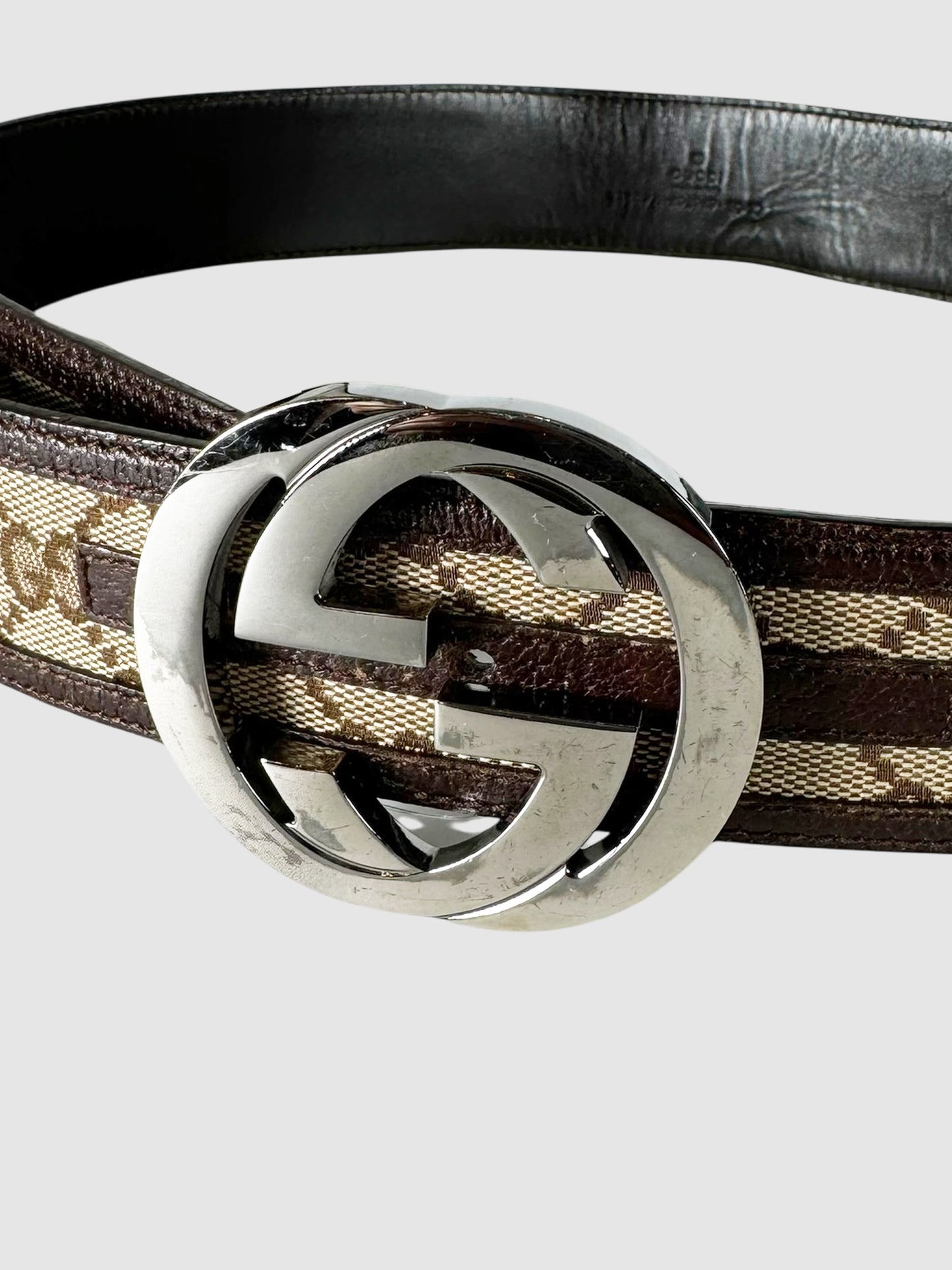 Monogram Canvas Interlocking G Belt - Size 32