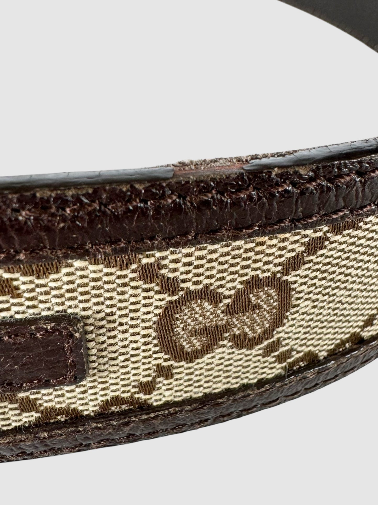 Monogram Canvas Interlocking G Belt - Size 32