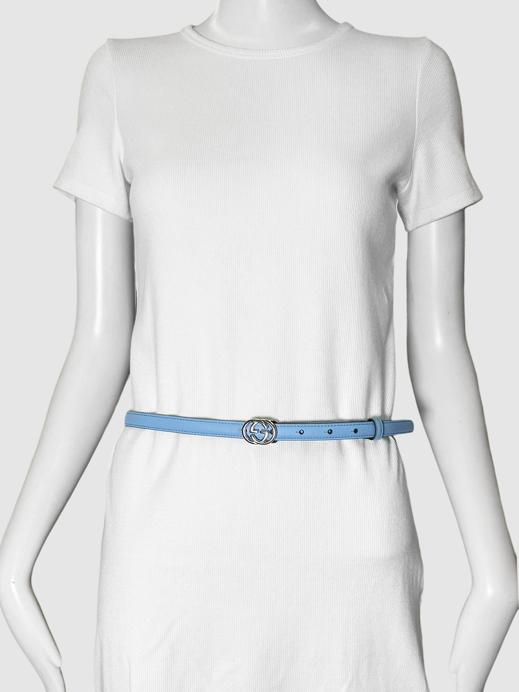 Moon GG Narrow Leather Belt