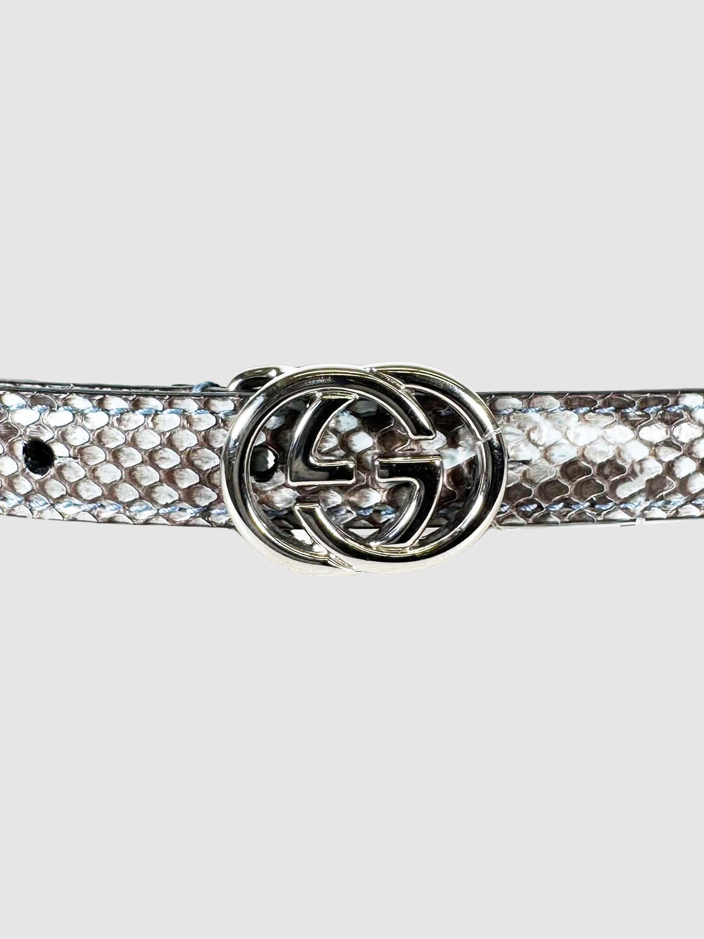 Narrow Python GG Logo Belt