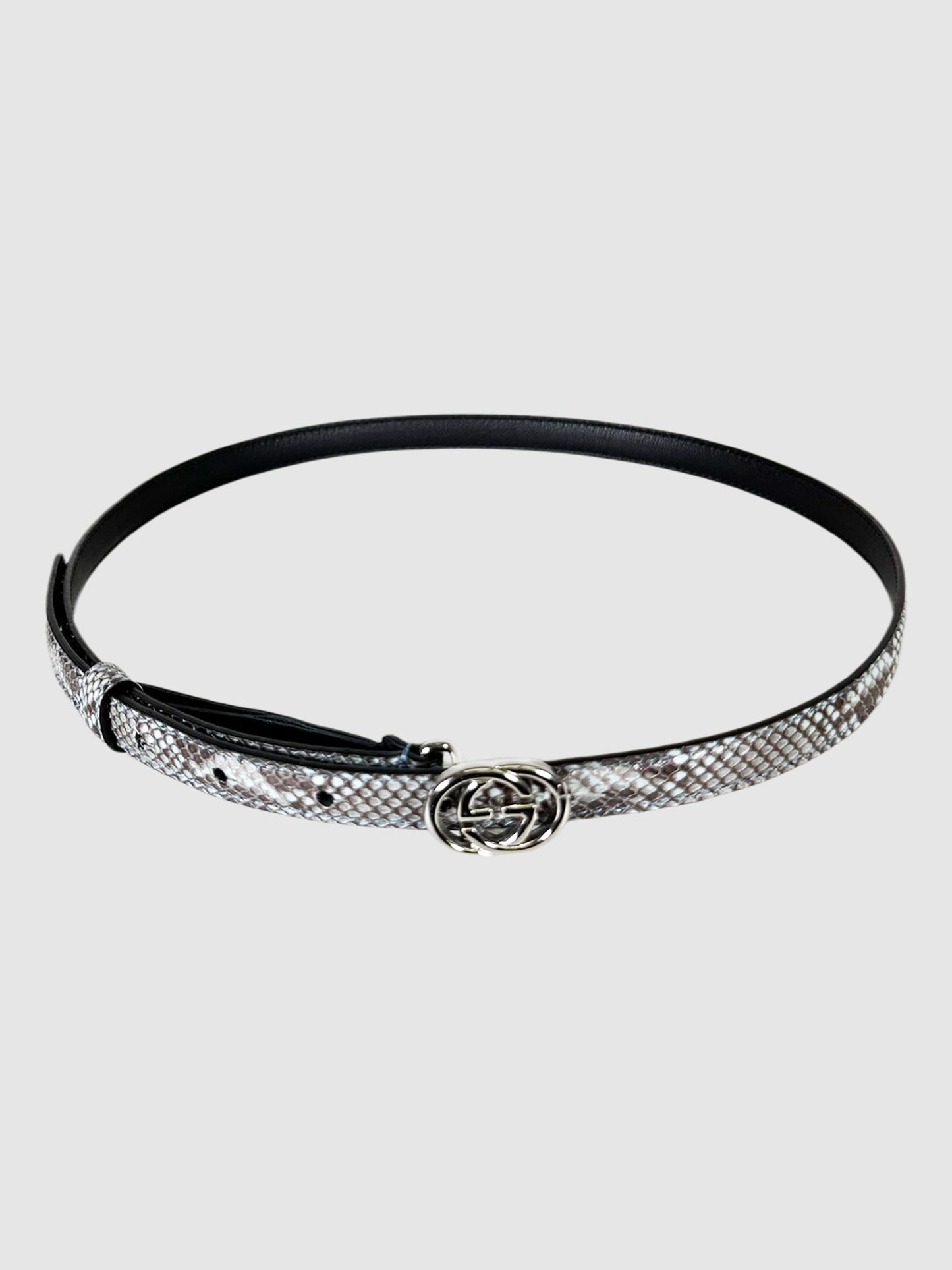 Narrow Python GG Logo Belt